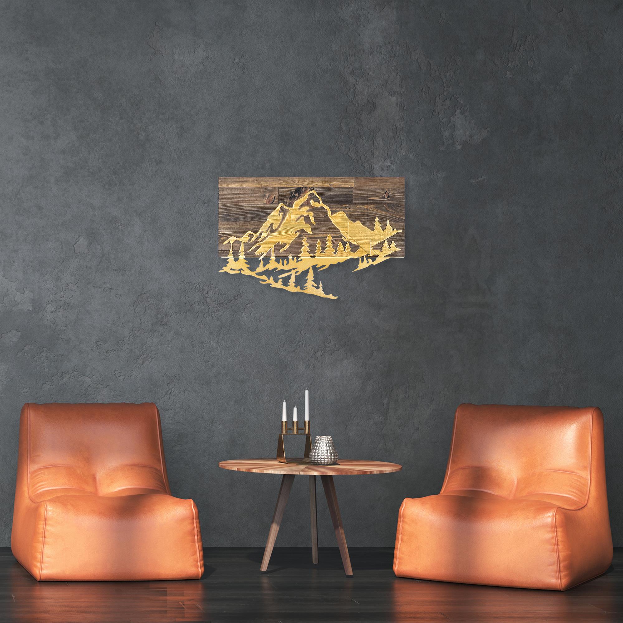 MA-128 Ahşap Metal Duvar Tablosu | ByLamp