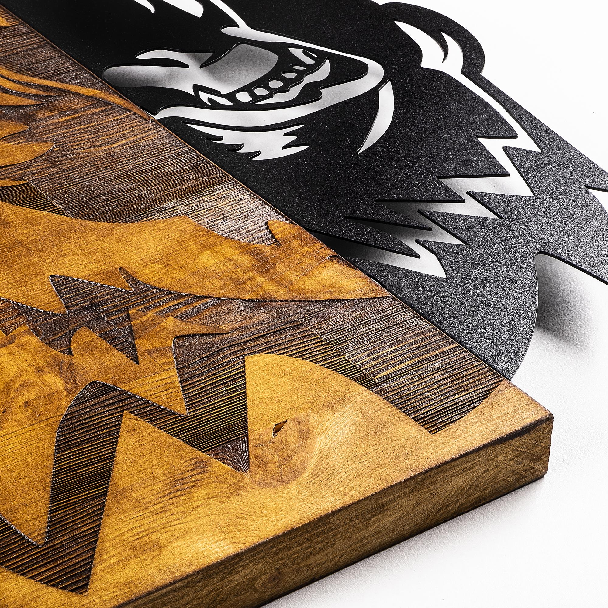 MA-141 Ahşap Metal Duvar Tablosu | ByLamp