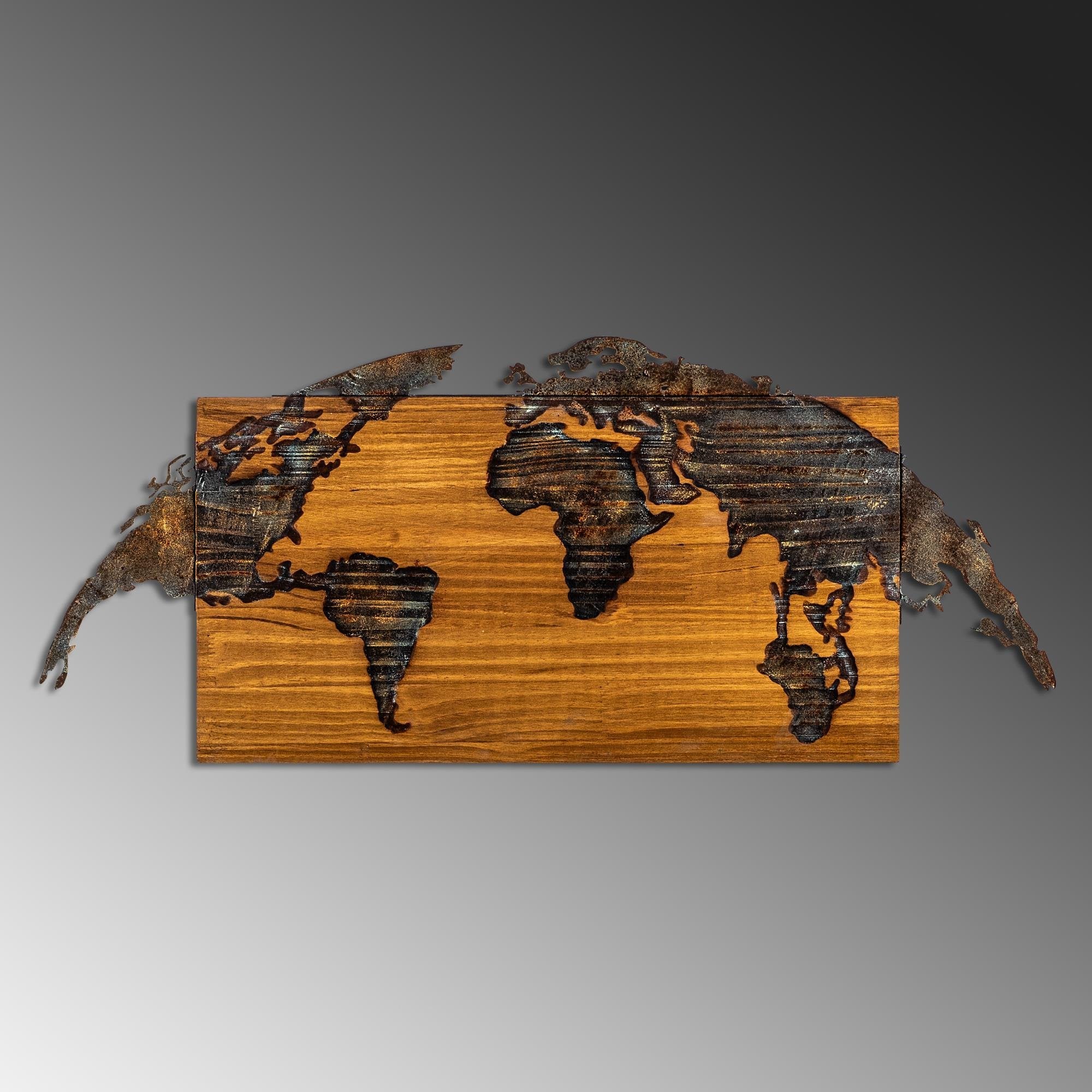 MA-145-A Ahşap Metal Duvar Tablosu | ByLamp