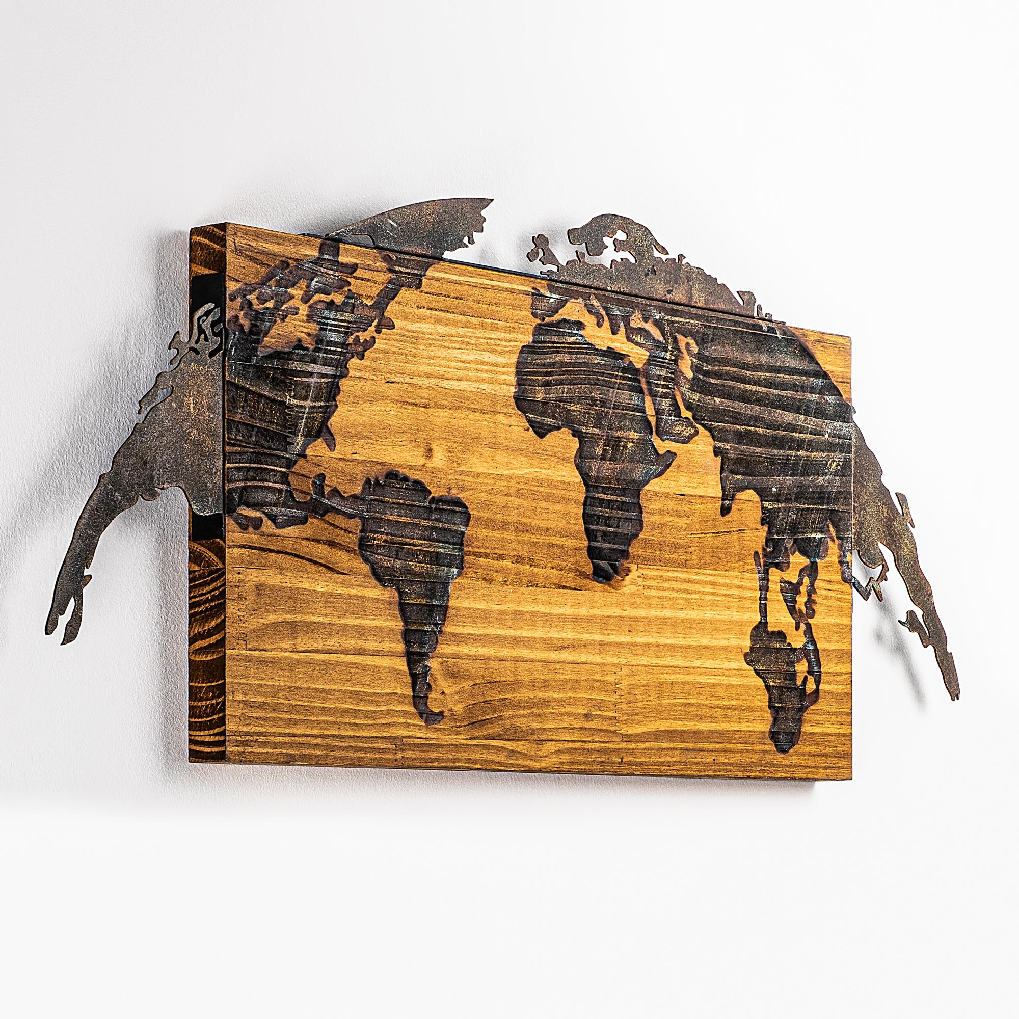 MA-145-A Ahşap Metal Duvar Tablosu | ByLamp