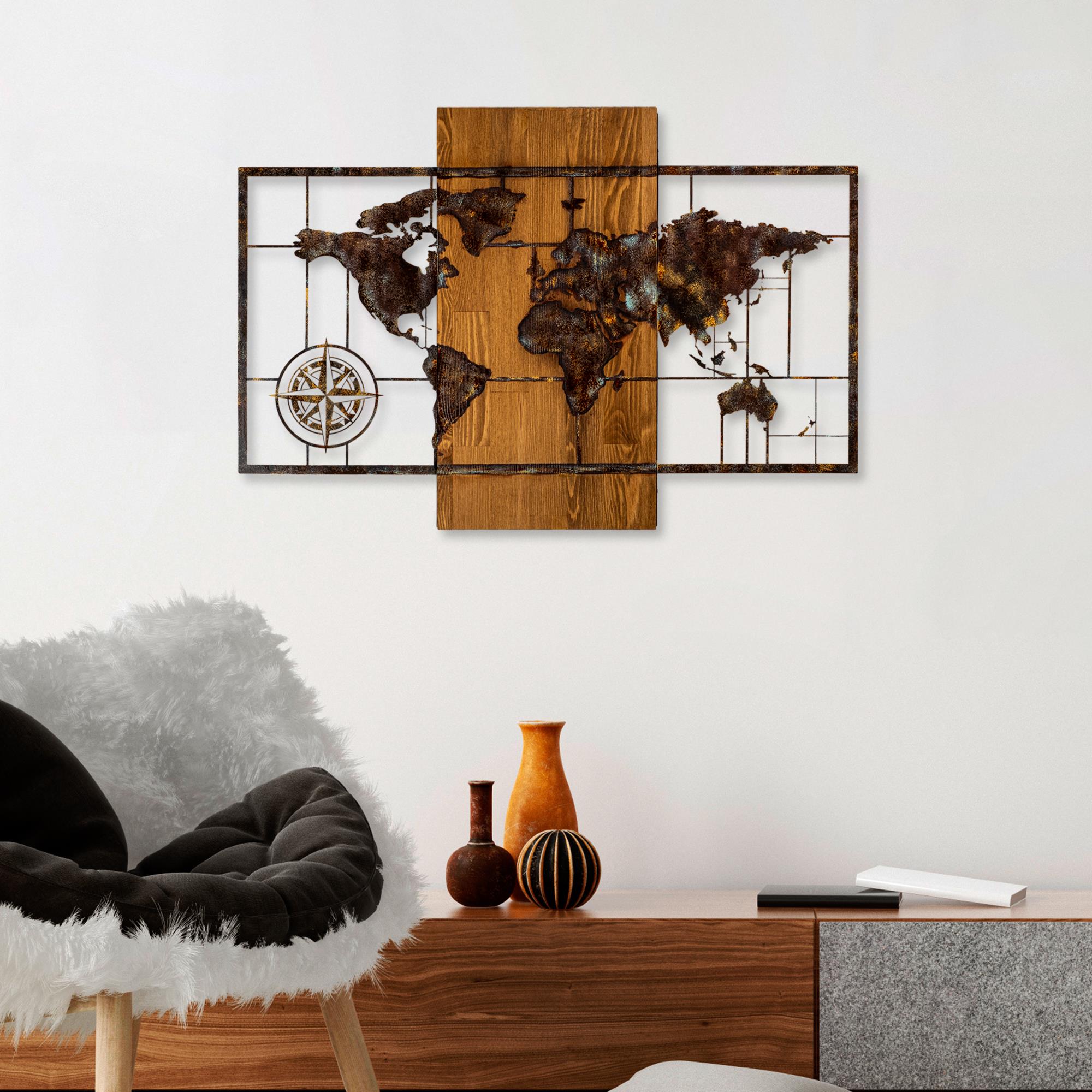 MA-146-A Ahşap Metal Duvar Tablosu | ByLamp