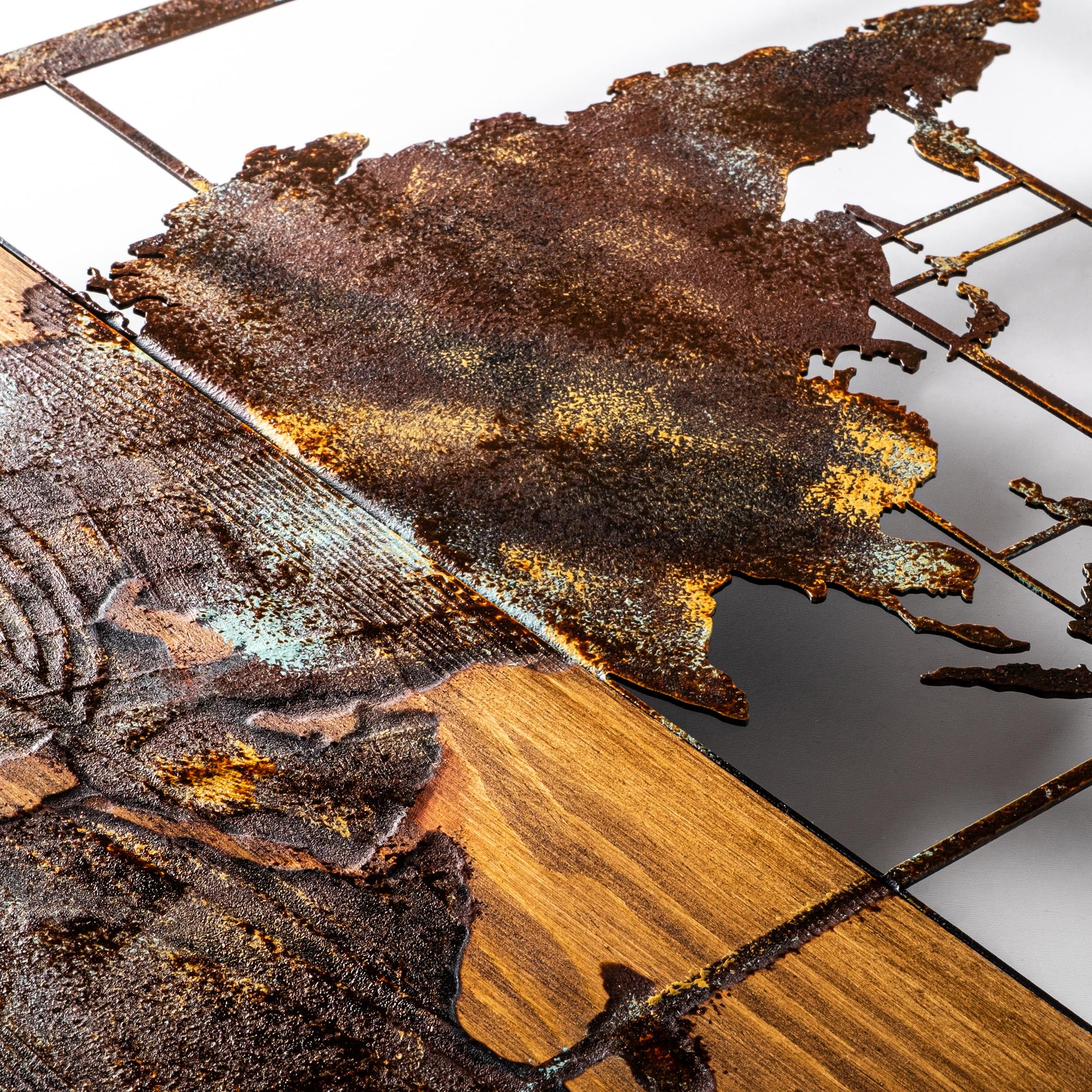 MA-146-A Ahşap Metal Duvar Tablosu | ByLamp