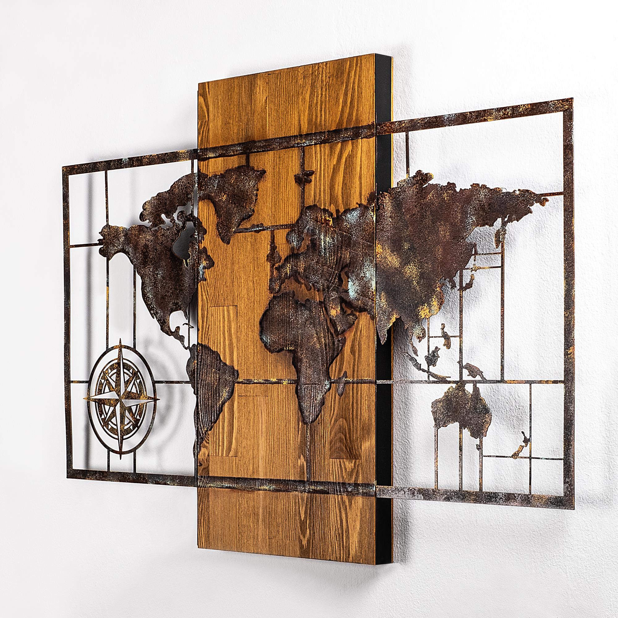 MA-146-A Ahşap Metal Duvar Tablosu | ByLamp