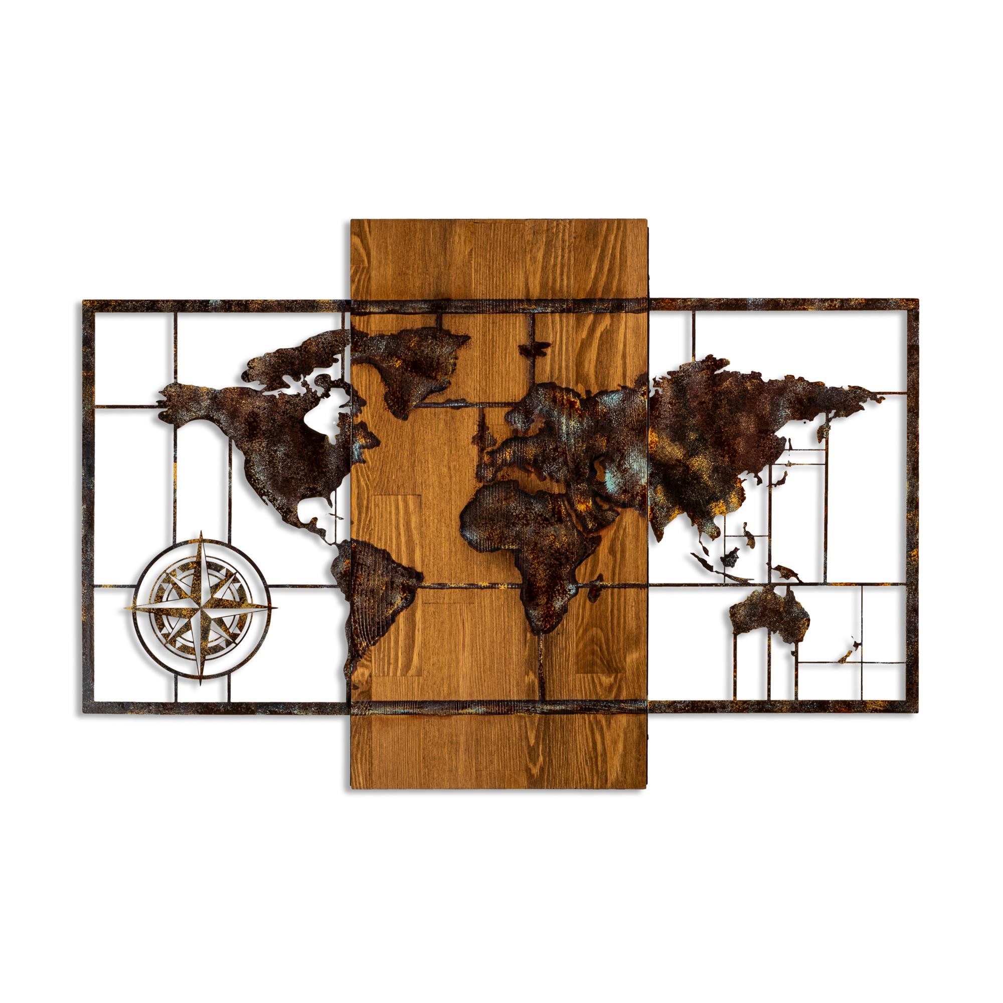 MA-146-A Ahşap Metal Duvar Tablosu | ByLamp