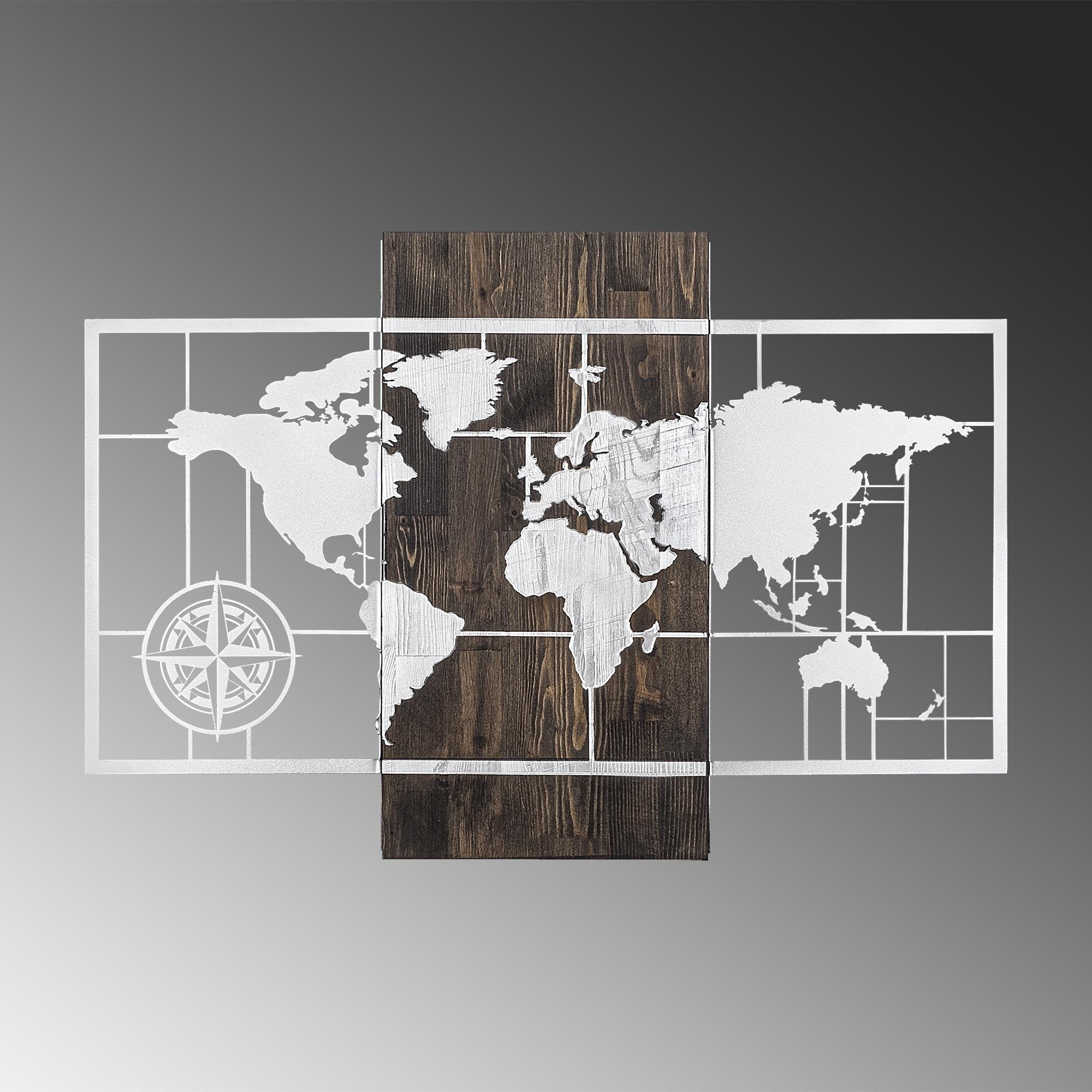 MA-146 Ahşap Metal Duvar Tablosu | ByLamp