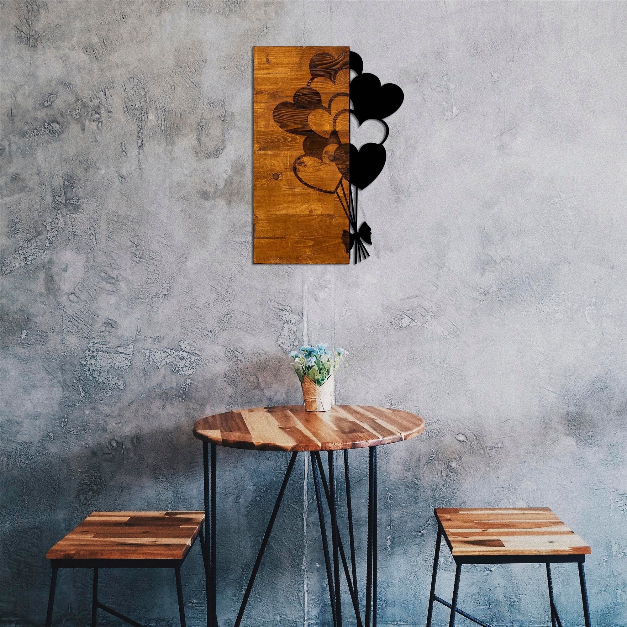 MA-152 Ahşap Metal Duvar Tablosu | ByLamp