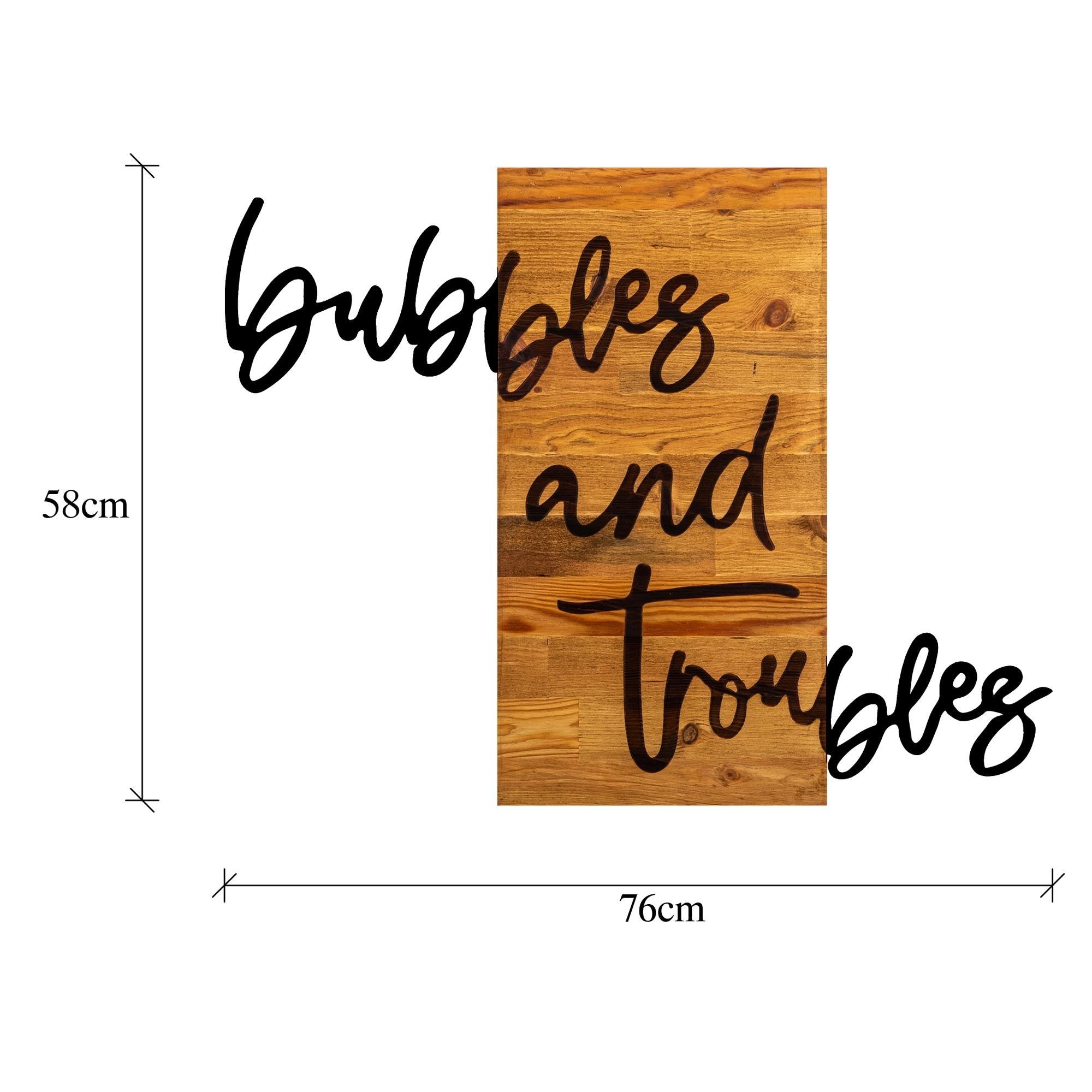 MA-237 Ahşap Metal Duvar Tablosu | ByLamp