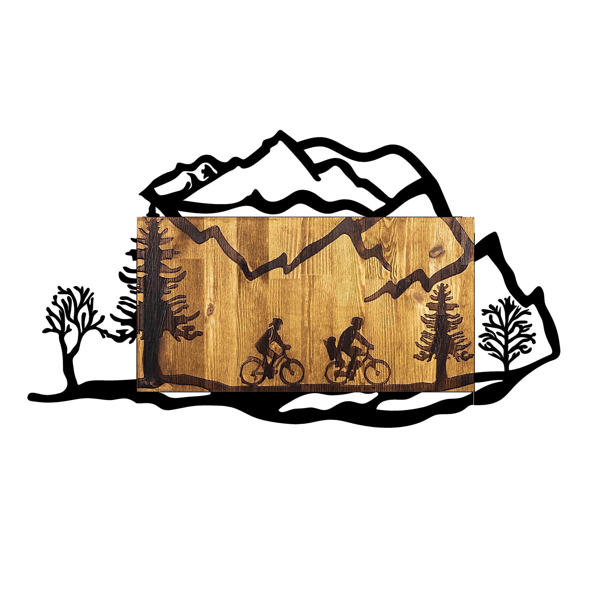 MA-244 Ahşap Metal Duvar Tablosu | ByLamp