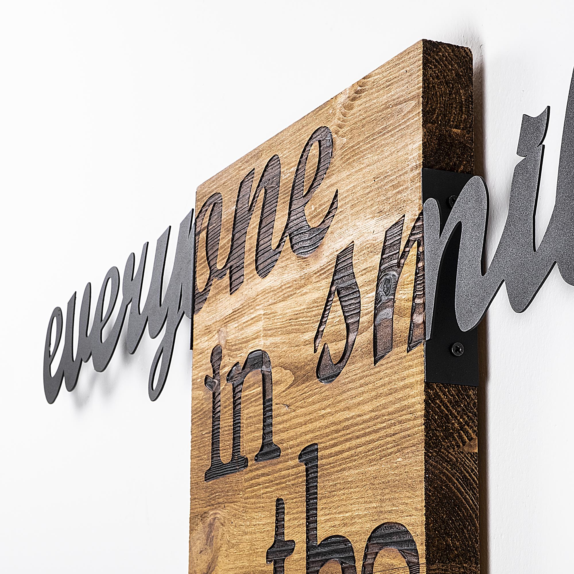 MA-248 Ahşap Metal Duvar Tablosu | ByLamp