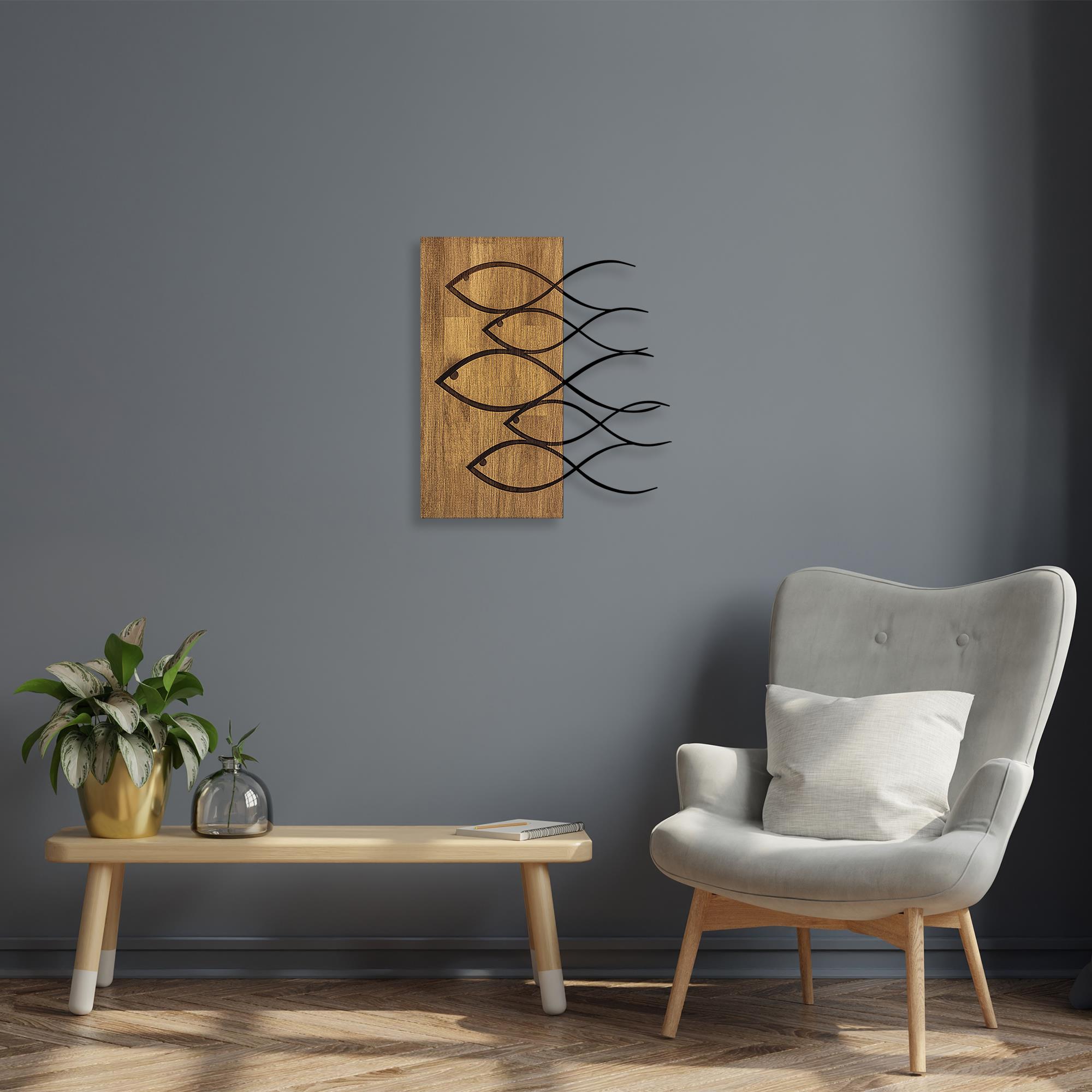 MA-283 Ahşap Metal Duvar Tablosu | ByLamp