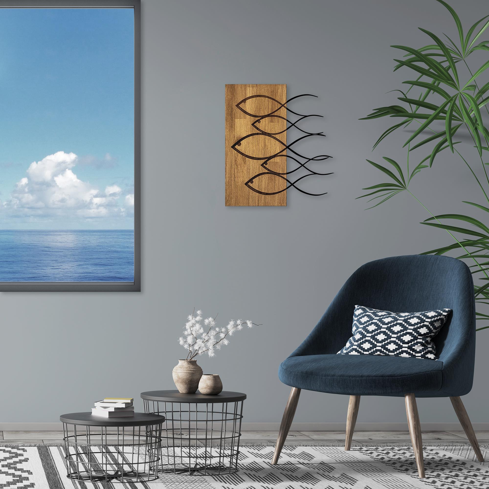 MA-283 Ahşap Metal Duvar Tablosu | ByLamp