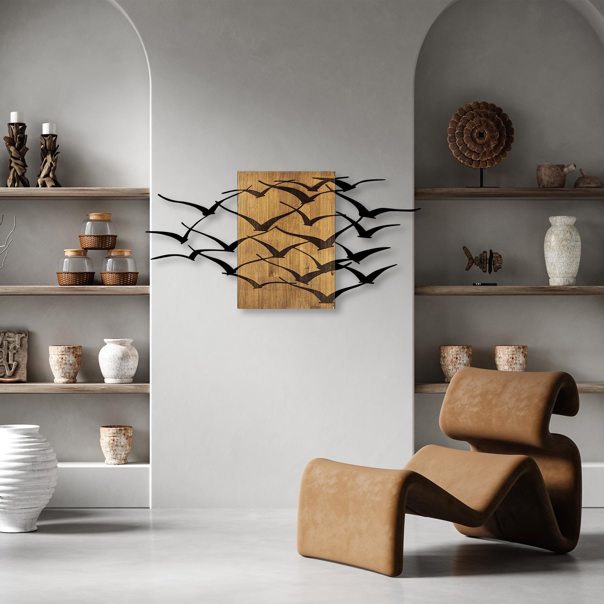 MA-313 Ahşap Metal Duvar Tablosu | ByLamp