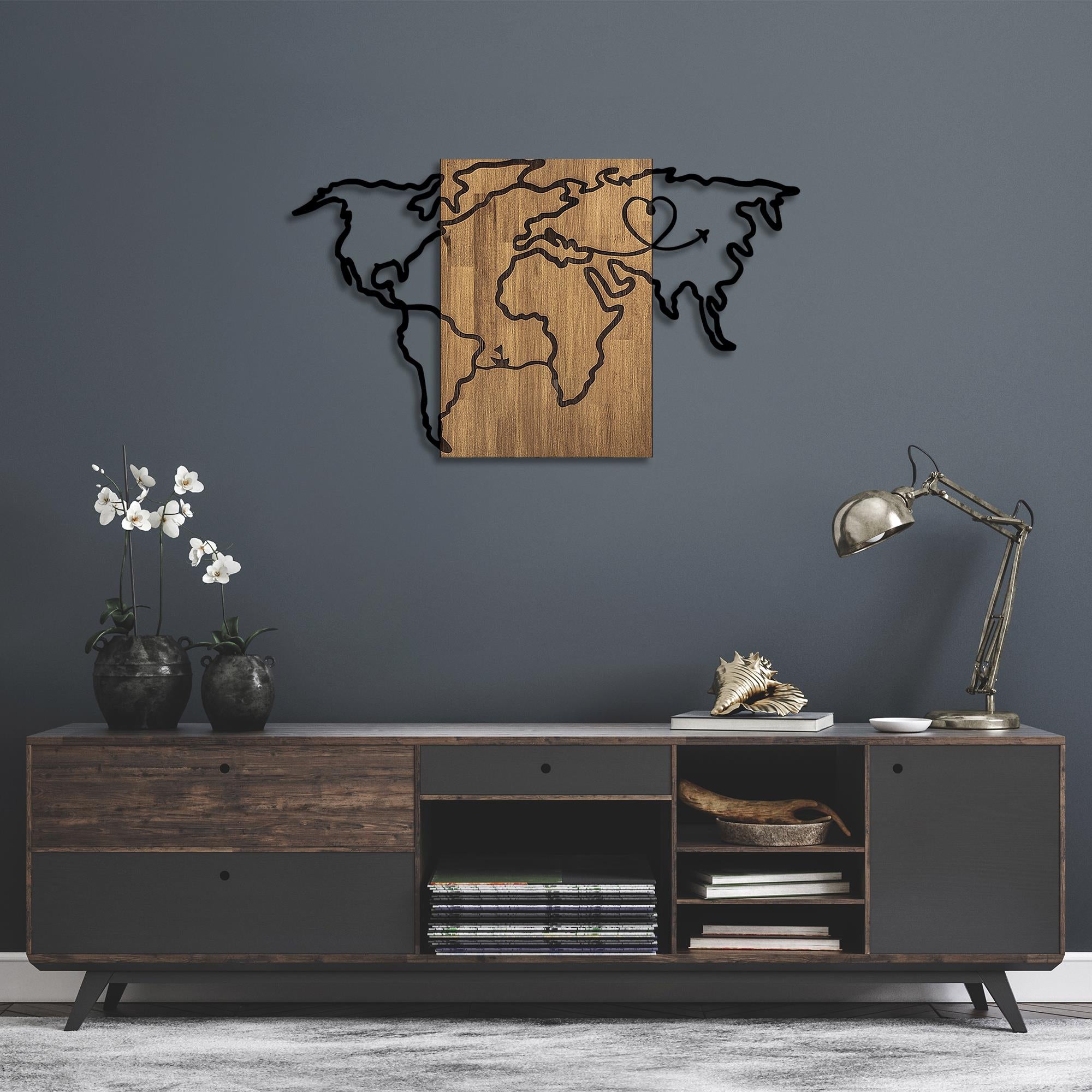 MA-316 Ahşap Metal Duvar Tablosu | ByLamp