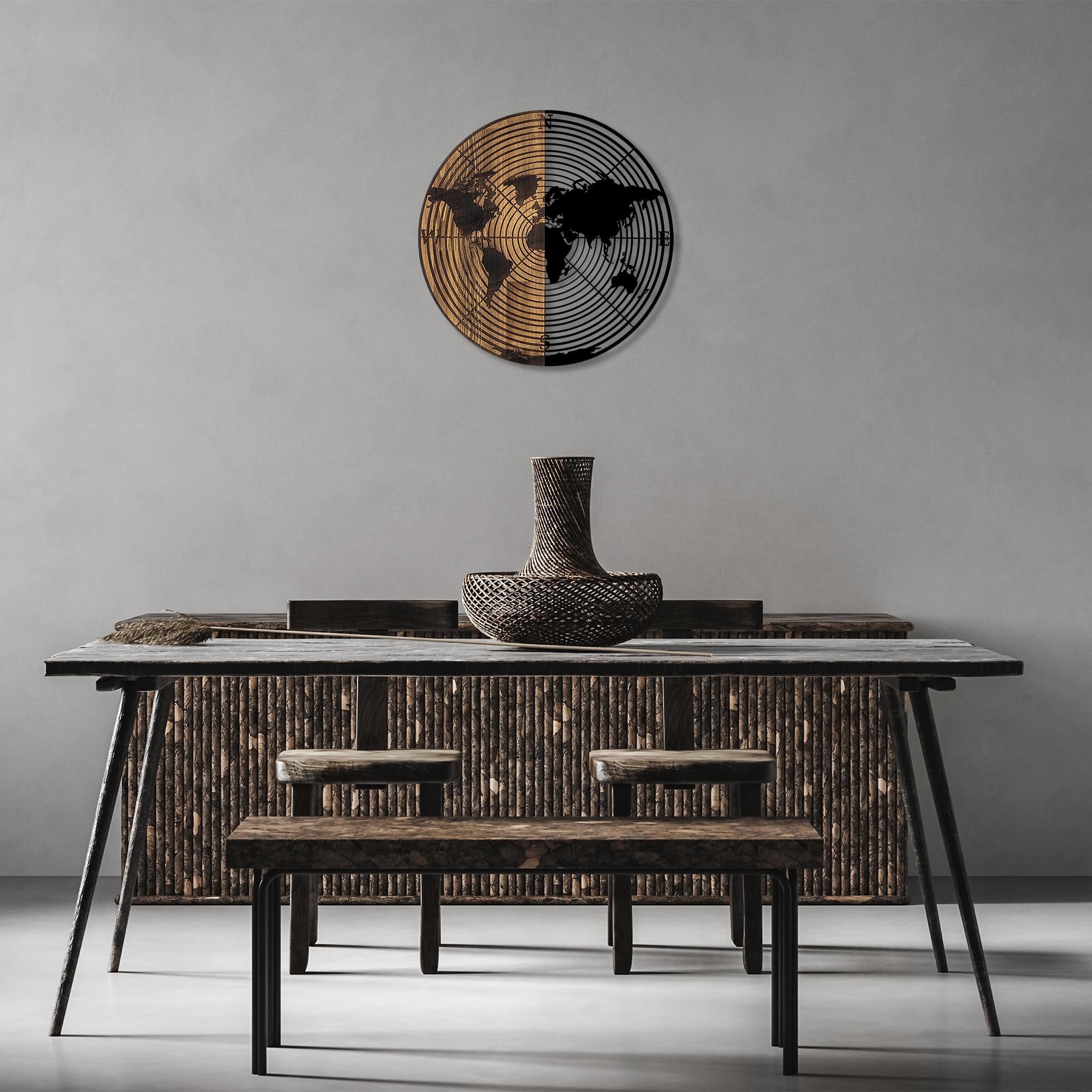 MA-321 Ahşap Metal Duvar Tablosu | ByLamp