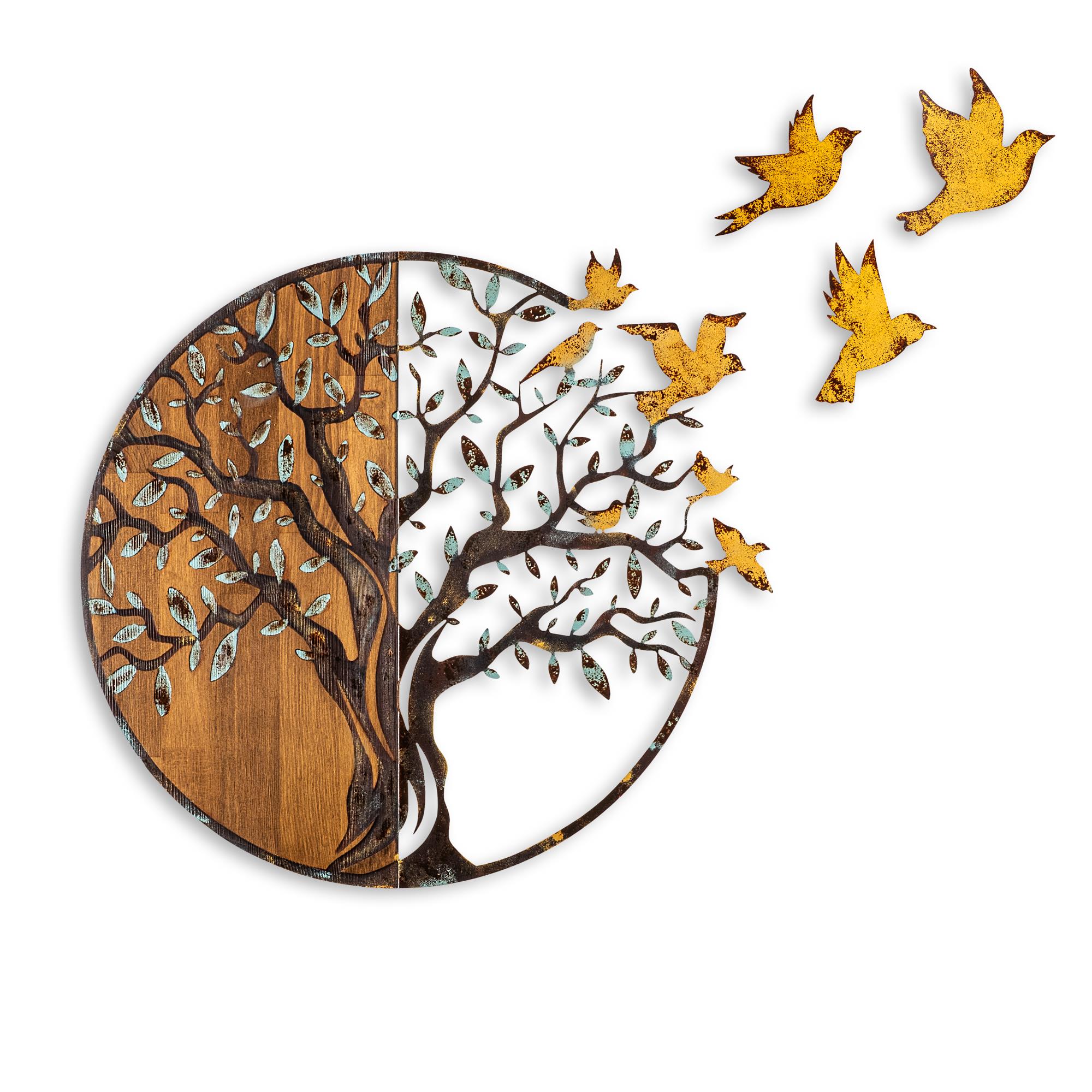 MA-322-A Ahşap Metal Duvar Tablosu | ByLamp