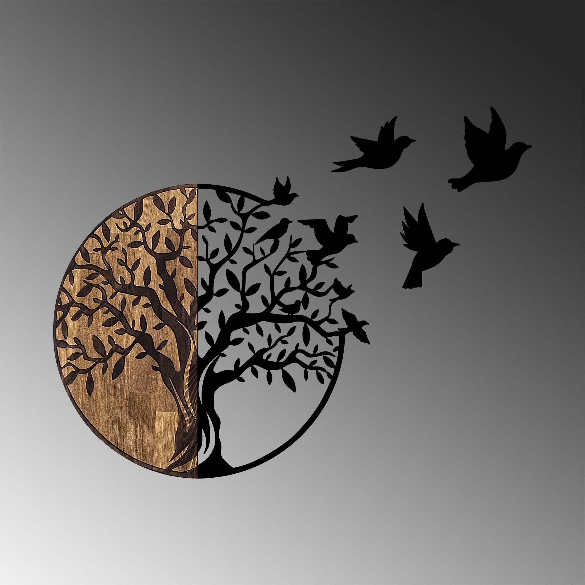 MA-322 Ahşap Metal Duvar Tablosu | ByLamp