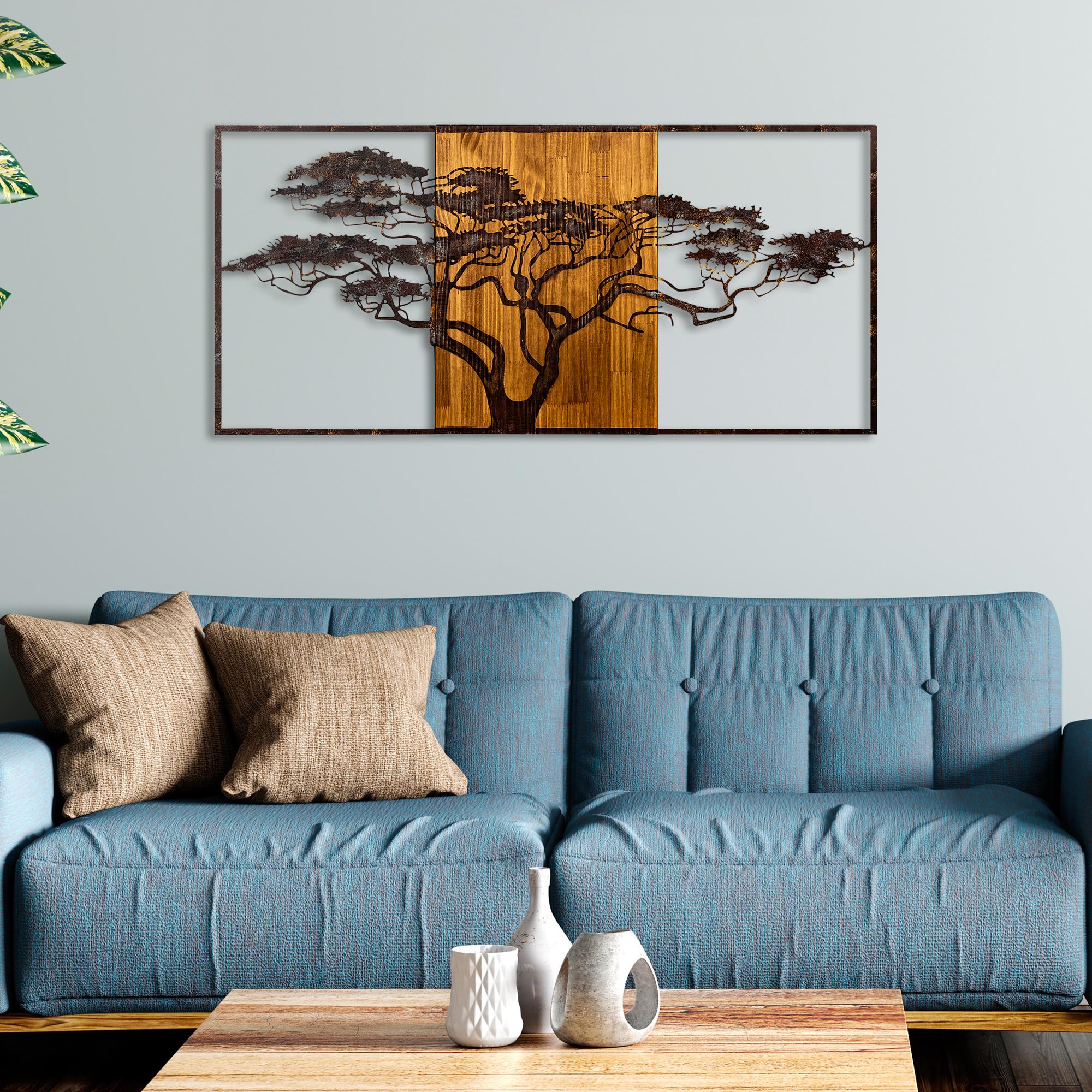 MA-328-A Ahşap Metal Duvar Tablosu | ByLamp