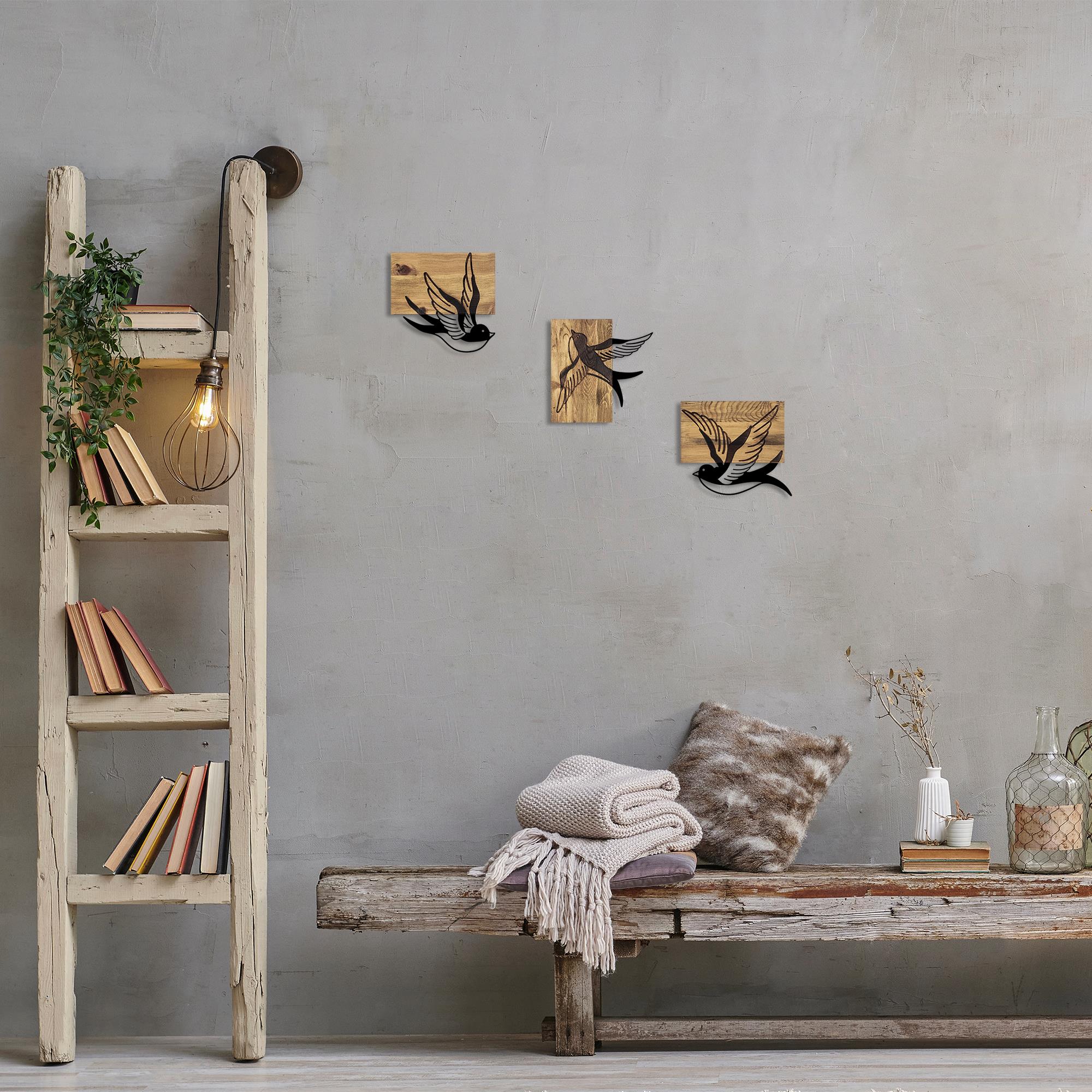 MA-333 Ahşap Metal Duvar Tablosu | ByLamp