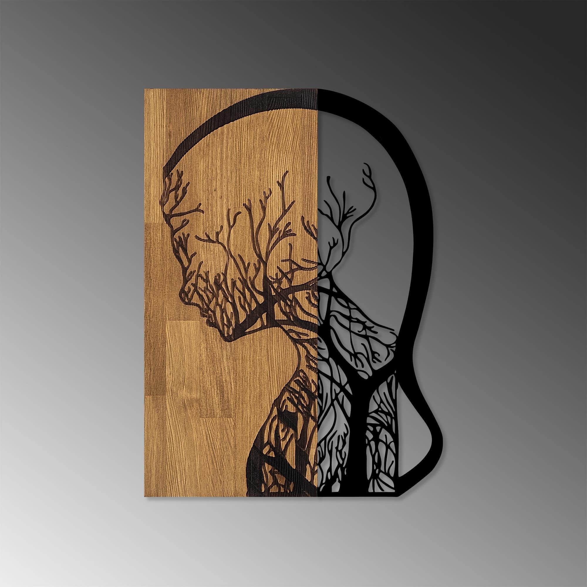 MA-340 Ahşap Metal Duvar Tablosu | ByLamp