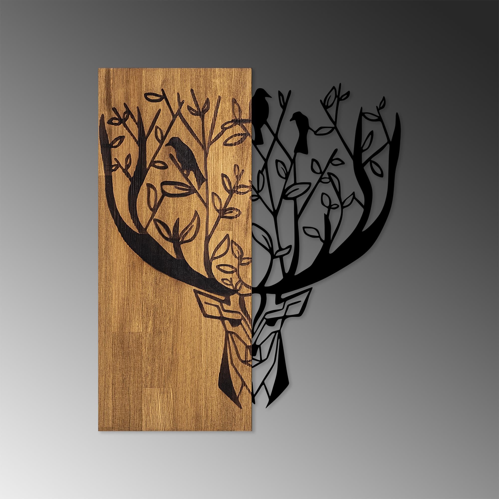 MA-349 Ahşap Metal Duvar Tablosu | ByLamp