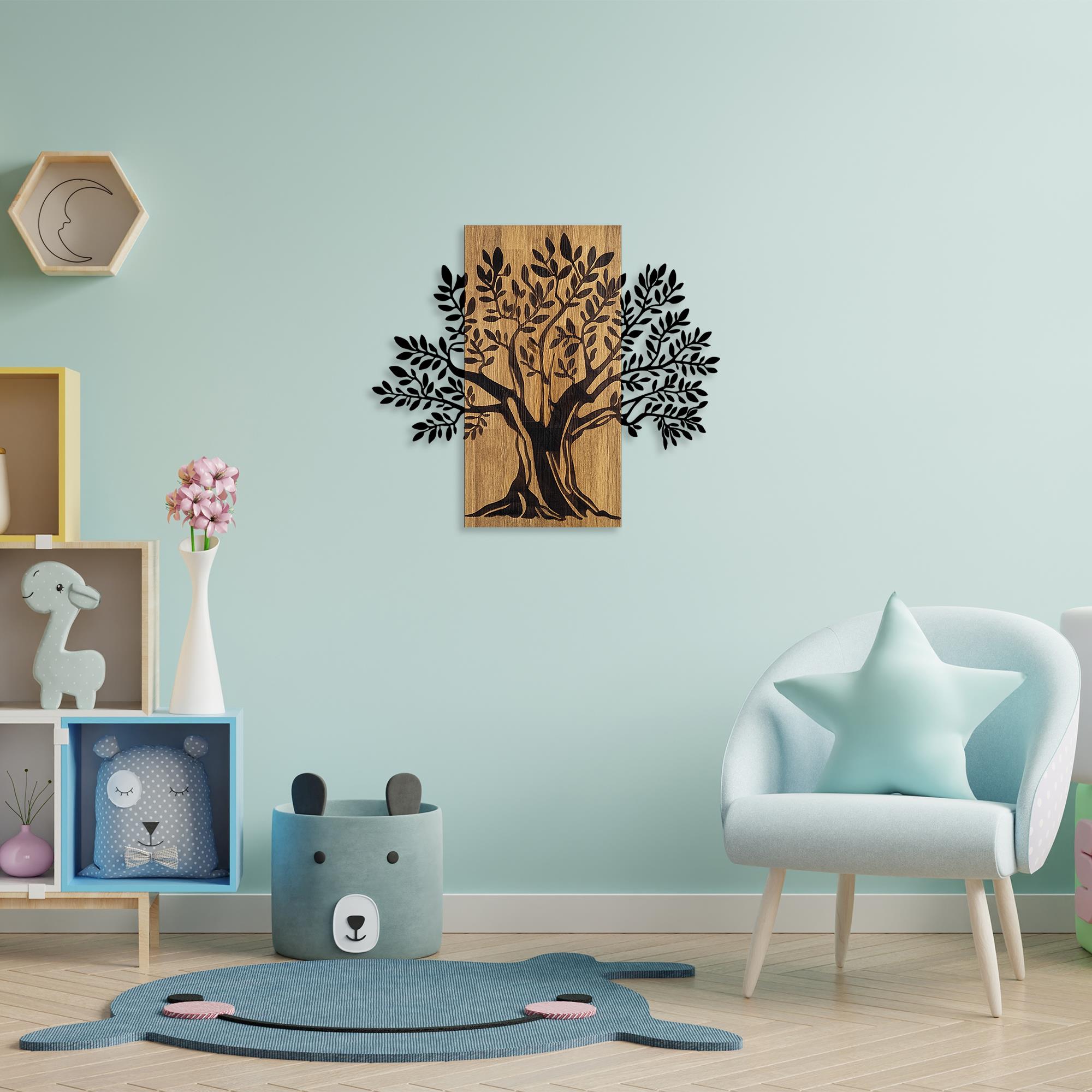 MA-352 Ahşap Metal Duvar Tablosu | ByLamp