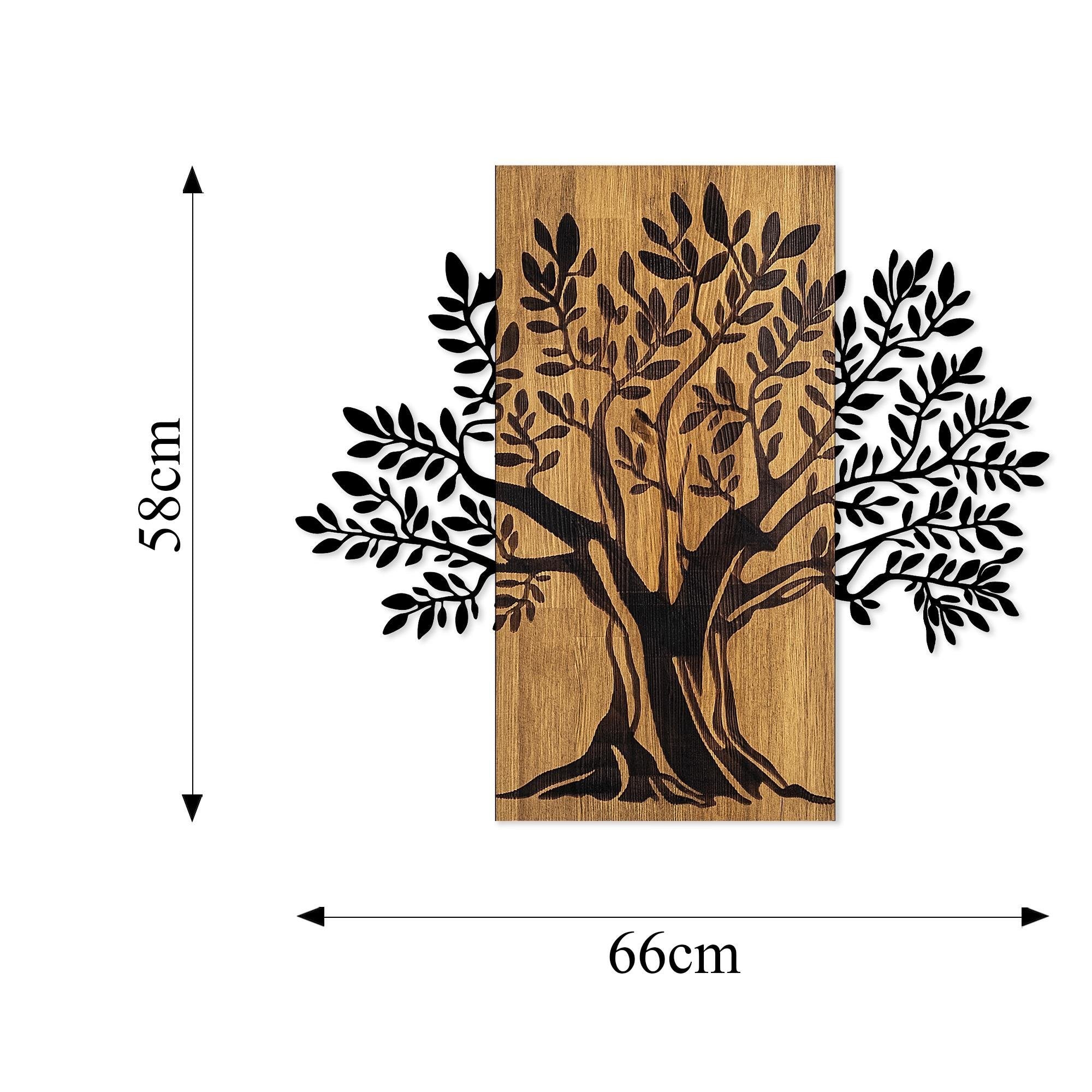 MA-352 Ahşap Metal Duvar Tablosu | ByLamp