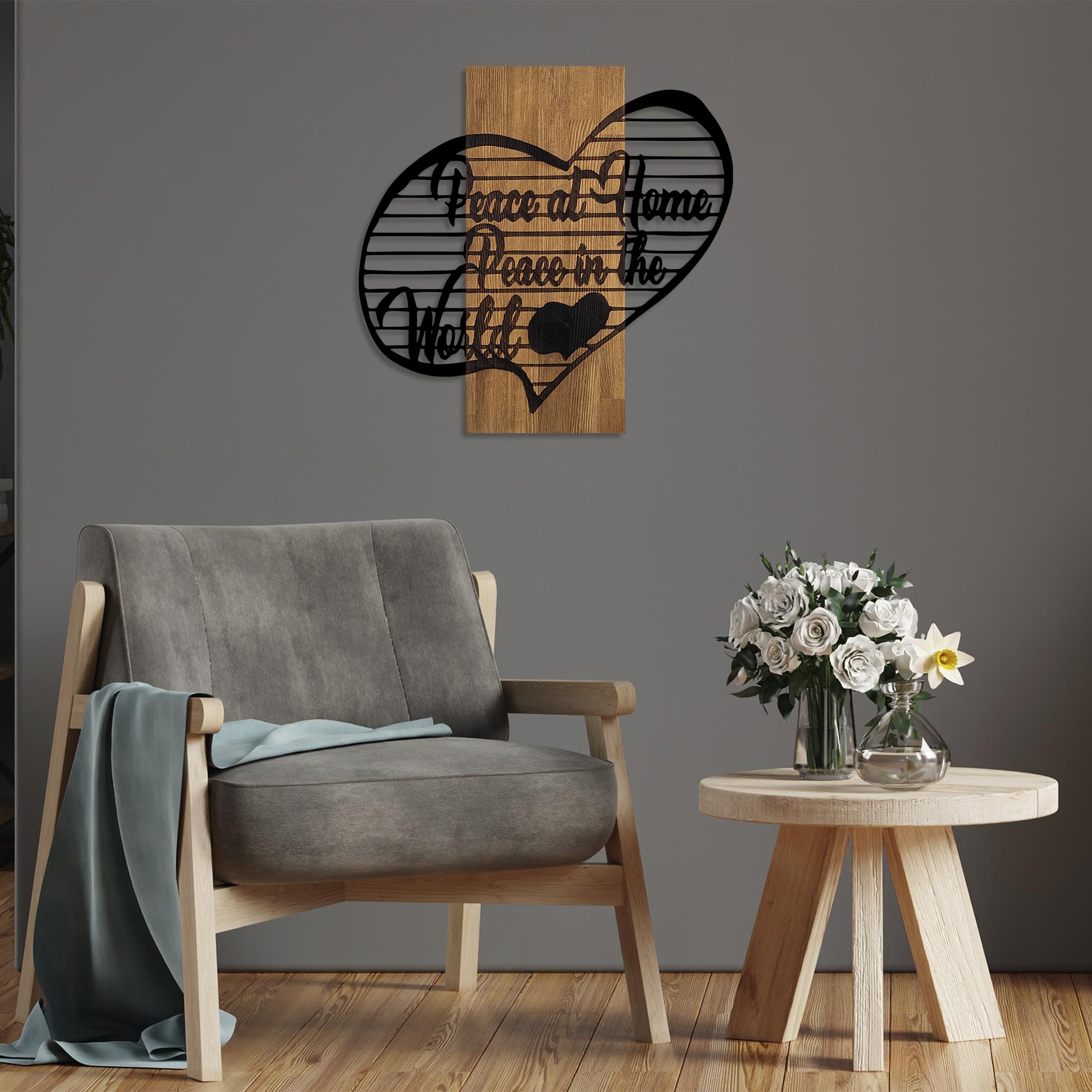 MA-360 Ahşap Metal Duvar Tablosu | ByLamp