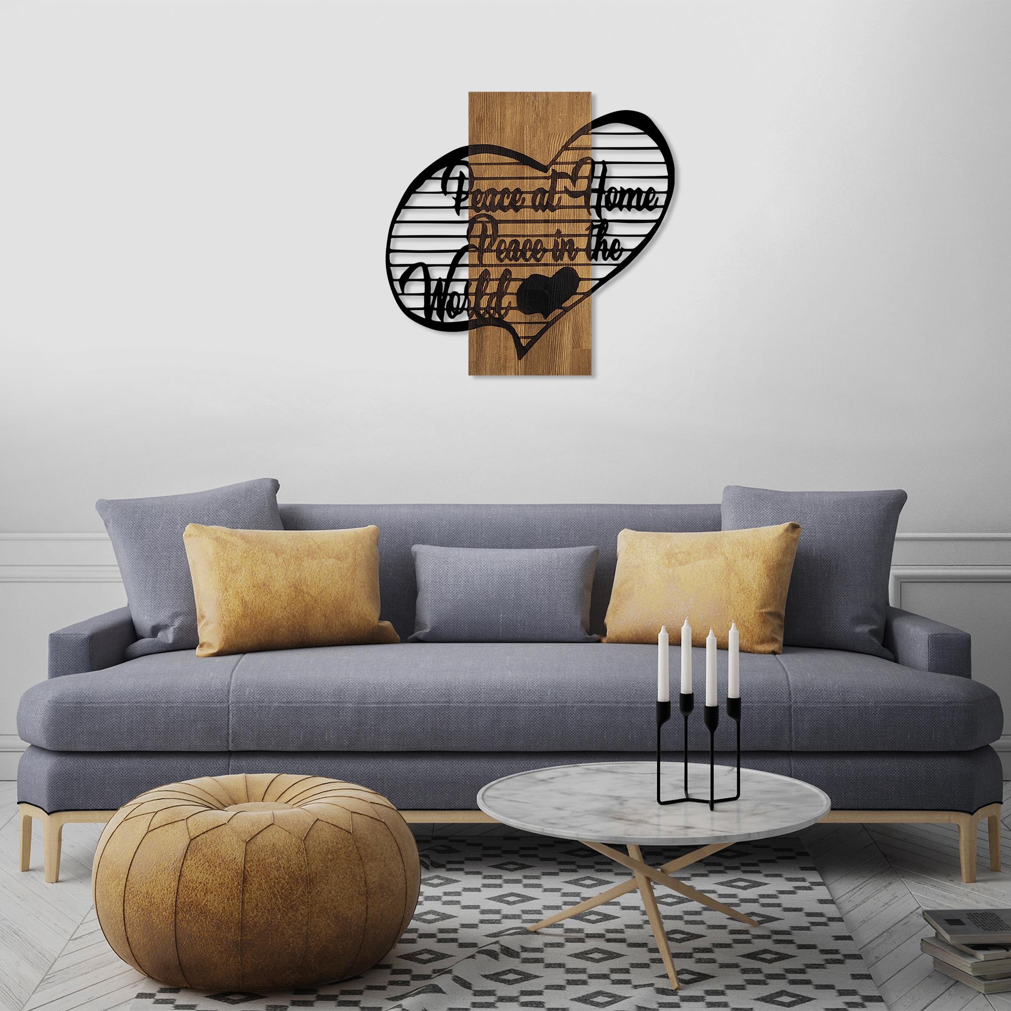 MA-360 Ahşap Metal Duvar Tablosu | ByLamp