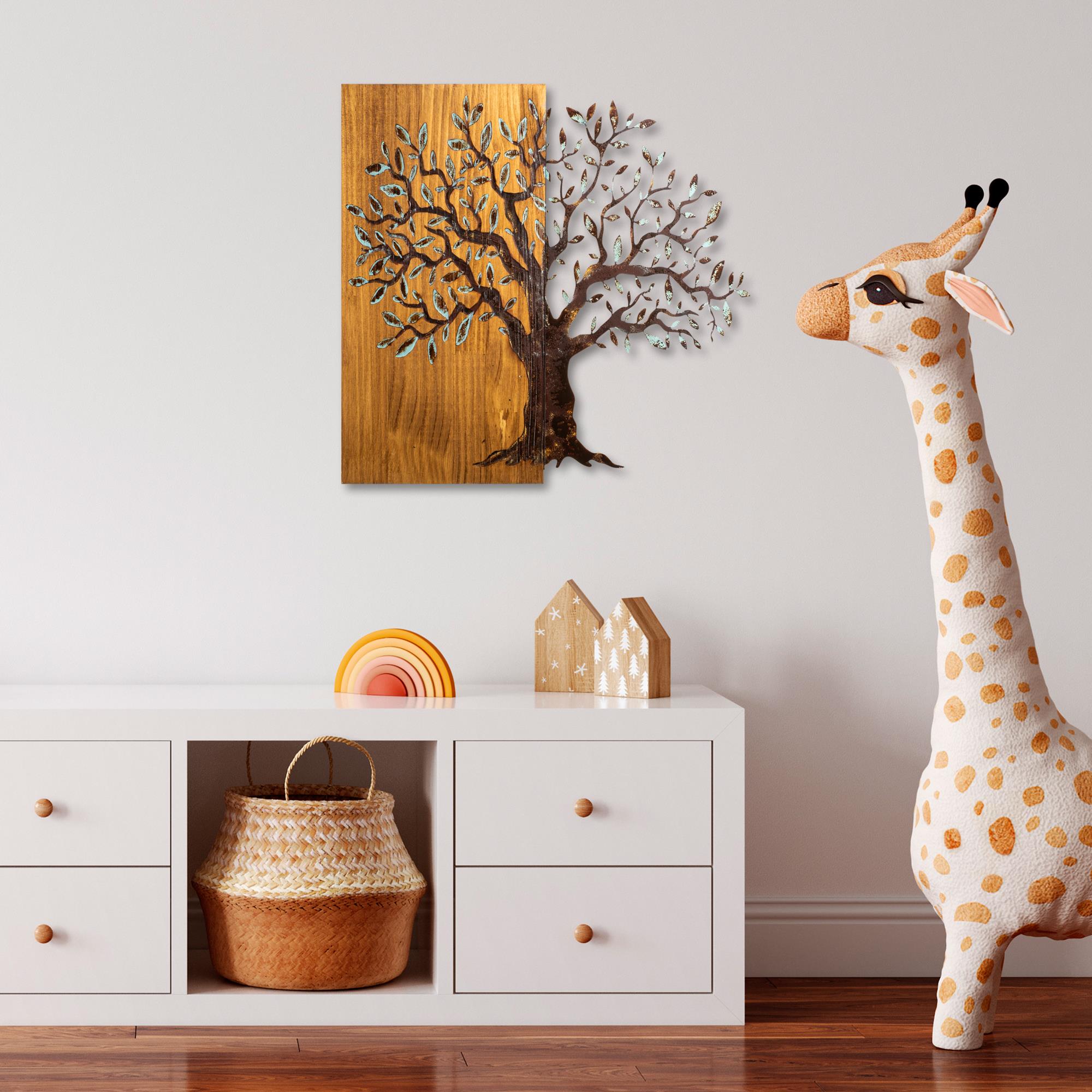 MA-371-A Ahşap Metal Duvar Tablosu | ByLamp