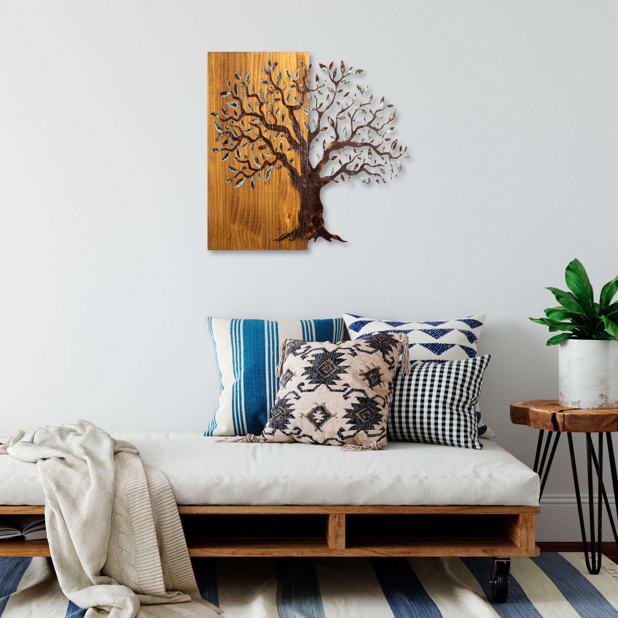 MA-371-A Ahşap Metal Duvar Tablosu | ByLamp