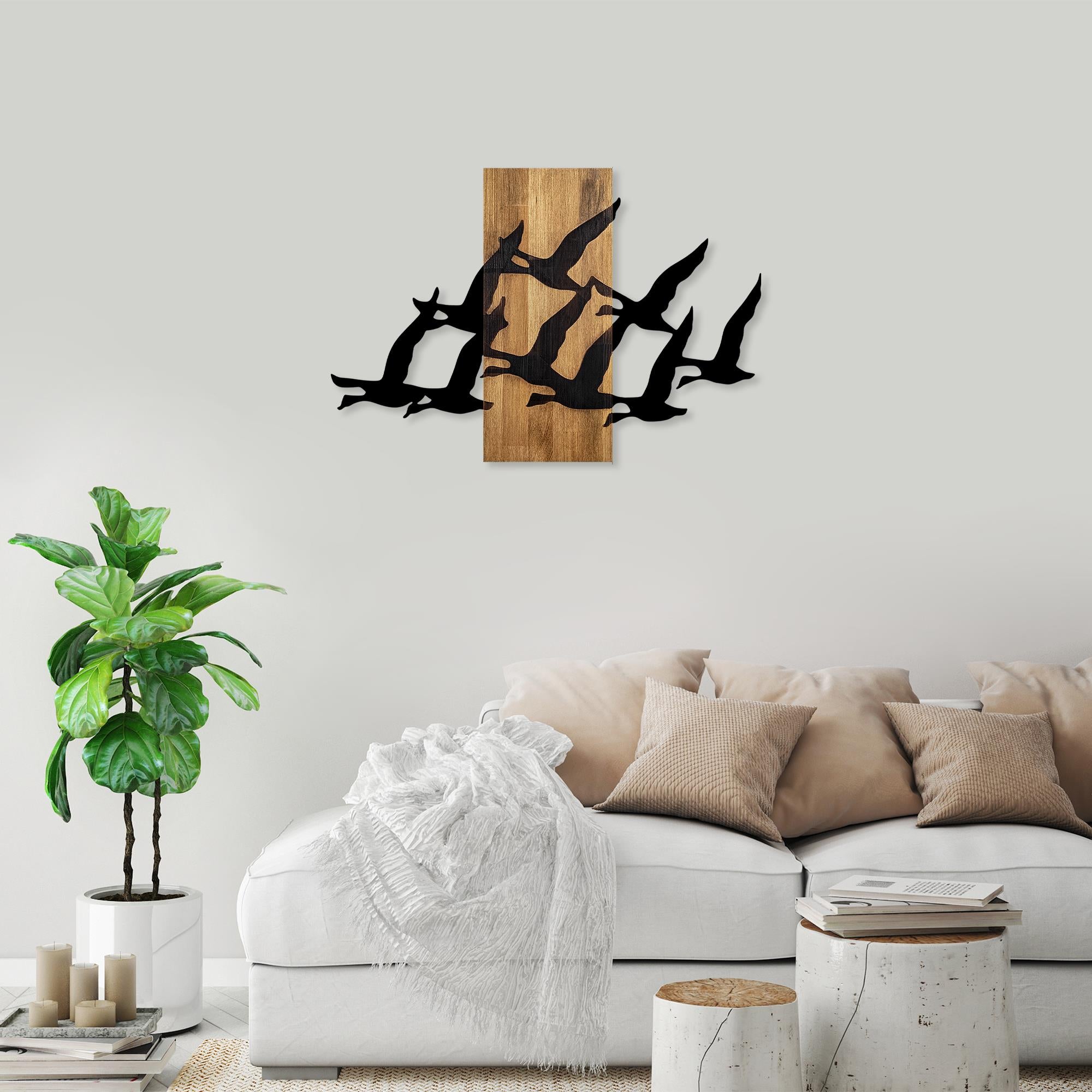 MA-375 Ahşap Metal Duvar Tablosu | ByLamp