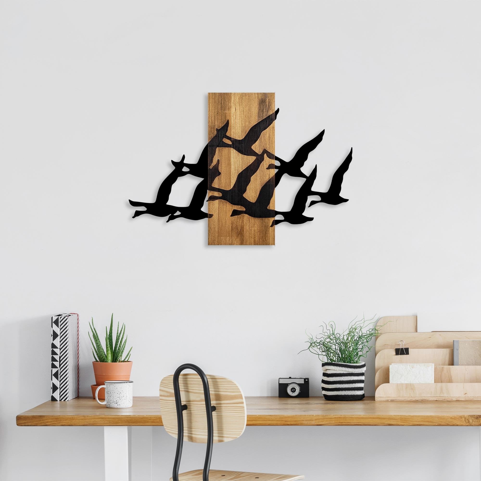 MA-375 Ahşap Metal Duvar Tablosu | ByLamp