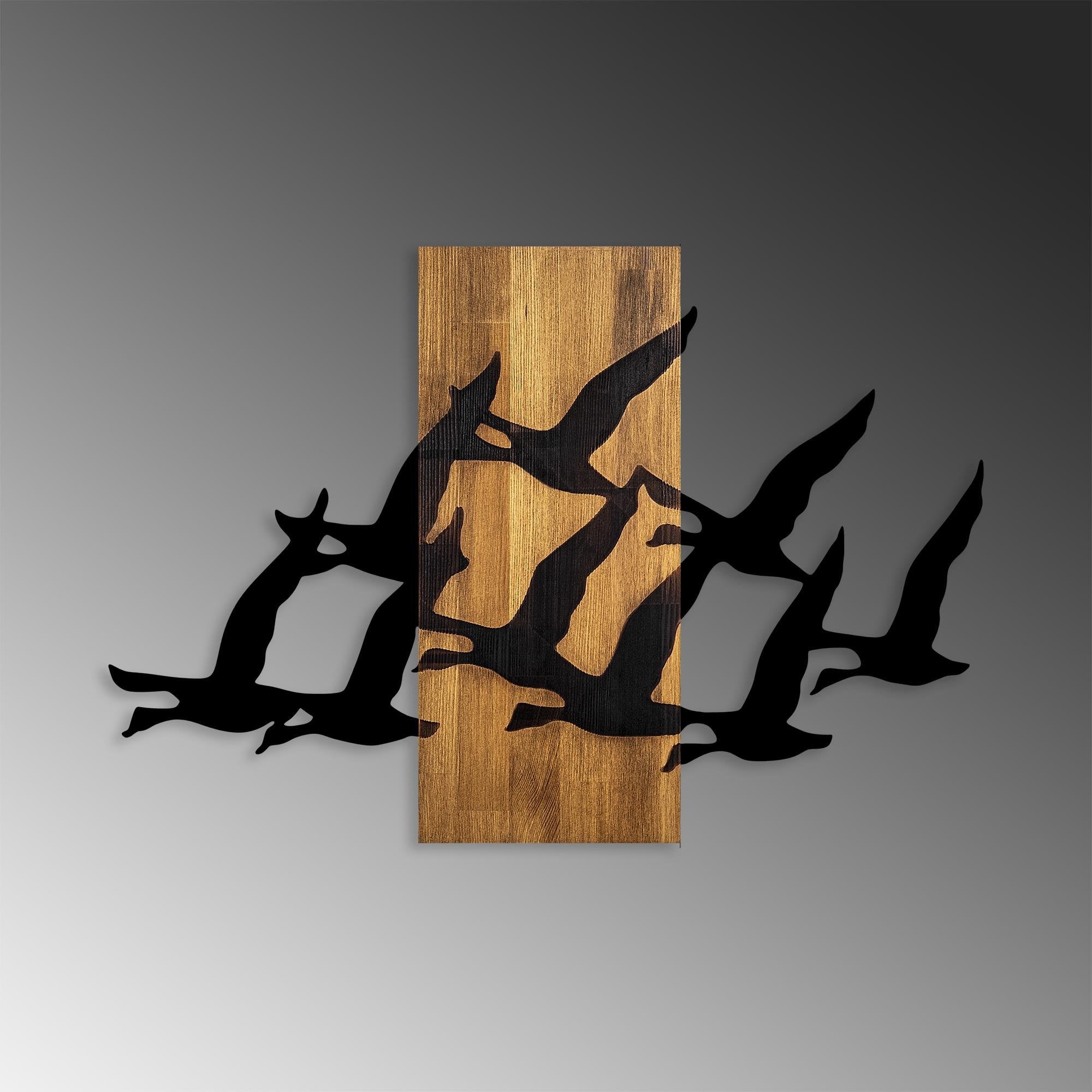 MA-375 Ahşap Metal Duvar Tablosu | ByLamp