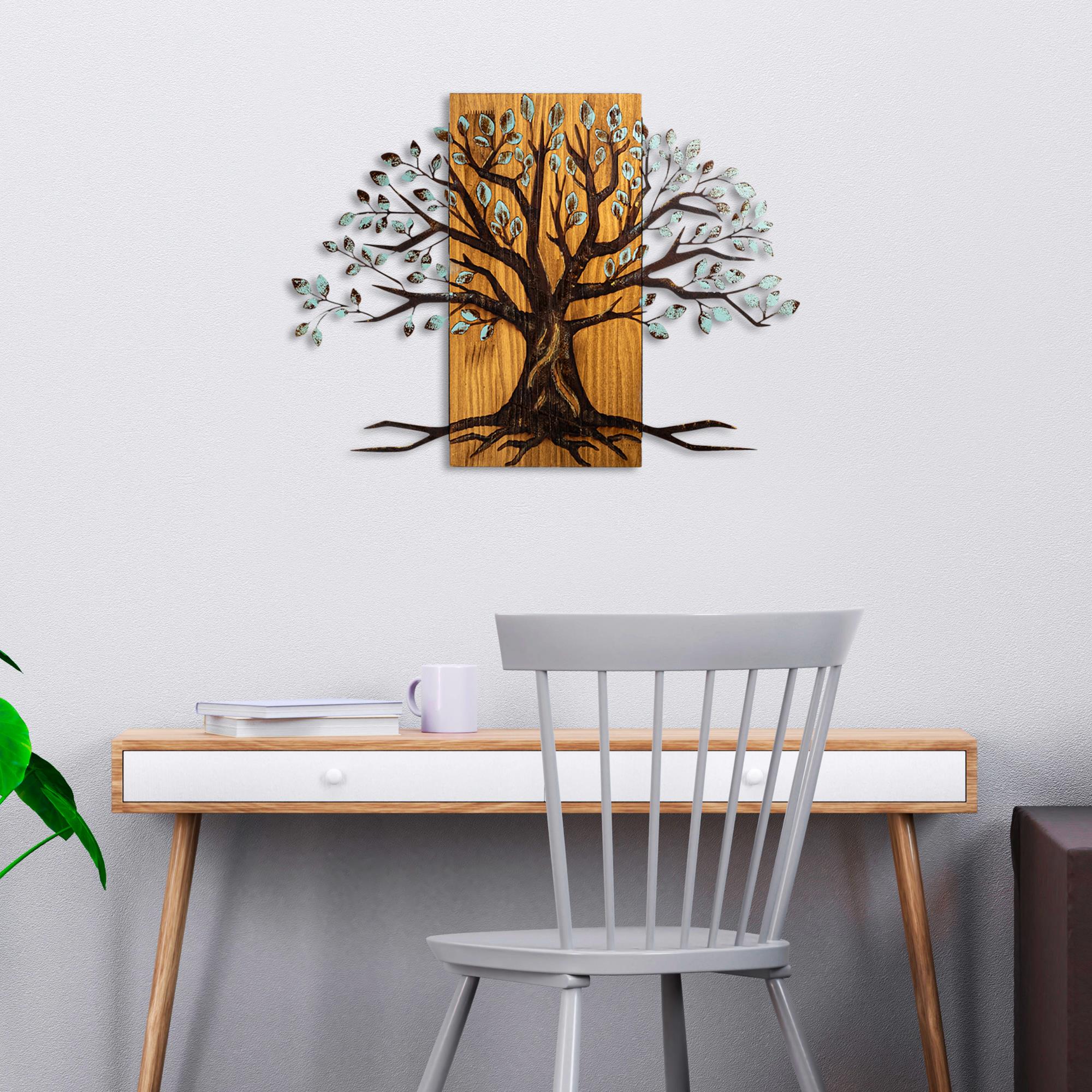 MA-382-A Ahşap Metal Duvar Tablosu | ByLamp