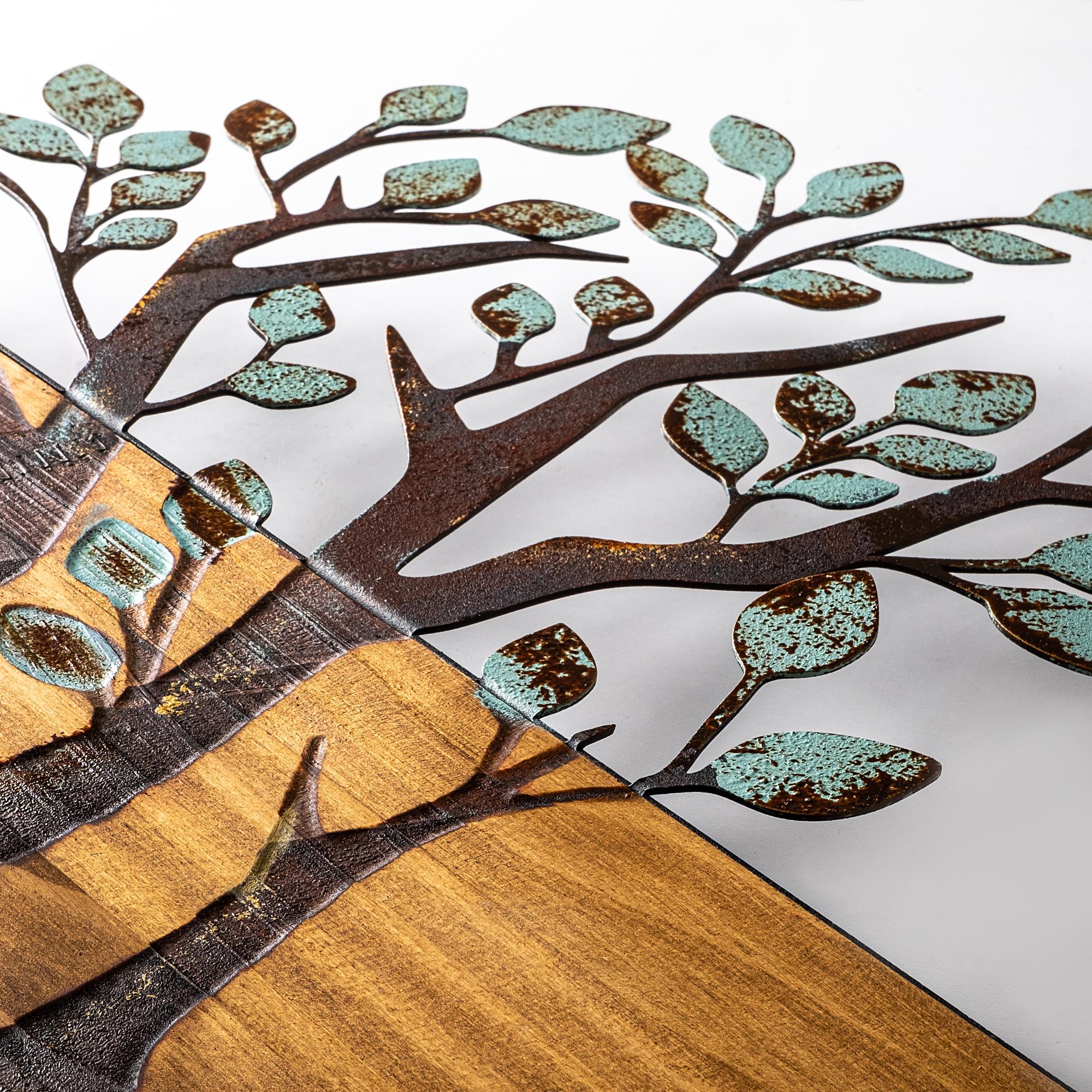 MA-382-A Ahşap Metal Duvar Tablosu | ByLamp