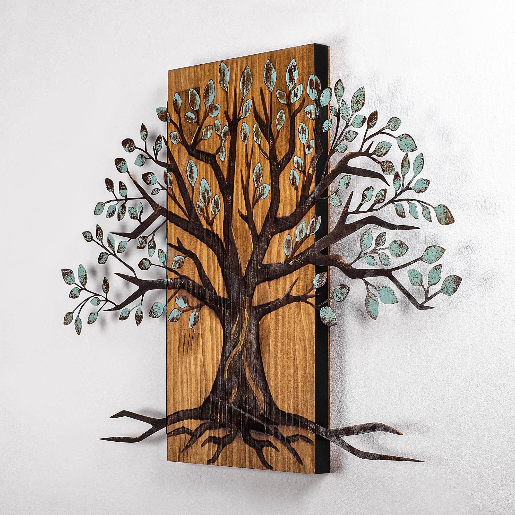 MA-382-A Ahşap Metal Duvar Tablosu | ByLamp