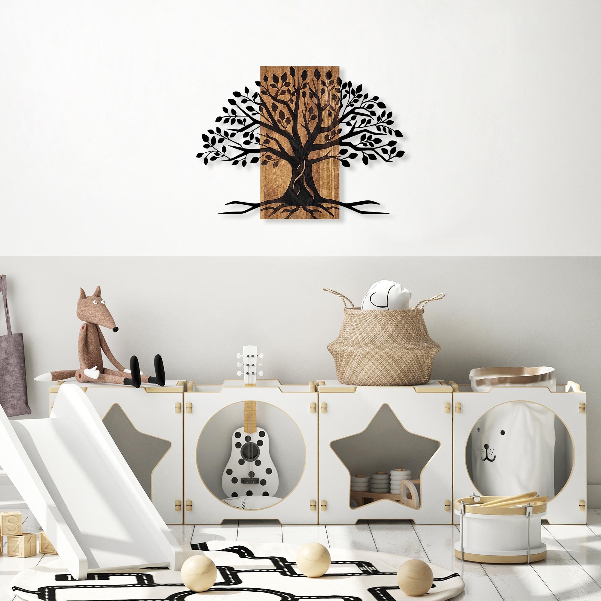 MA-382 Ahşap Metal Duvar Tablosu | ByLamp