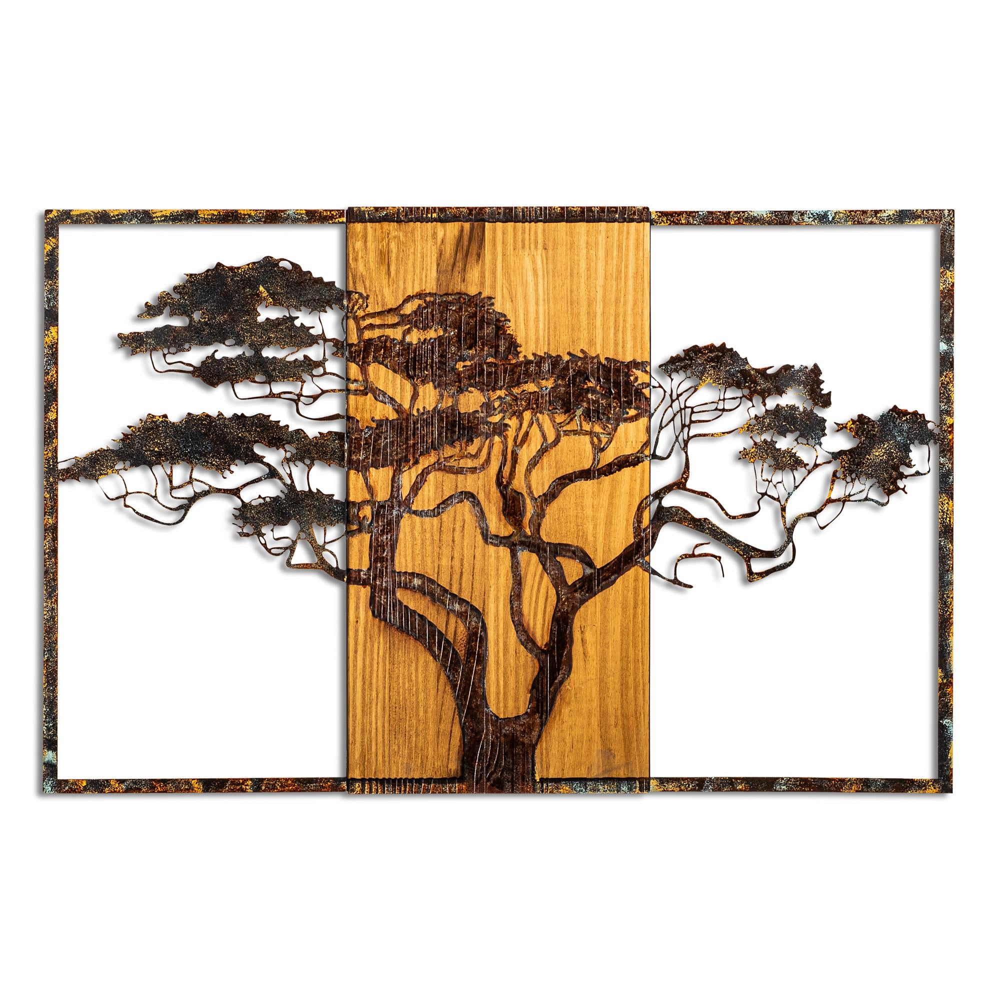 MA-388-A Ahşap Metal Duvar Tablosu | ByLamp