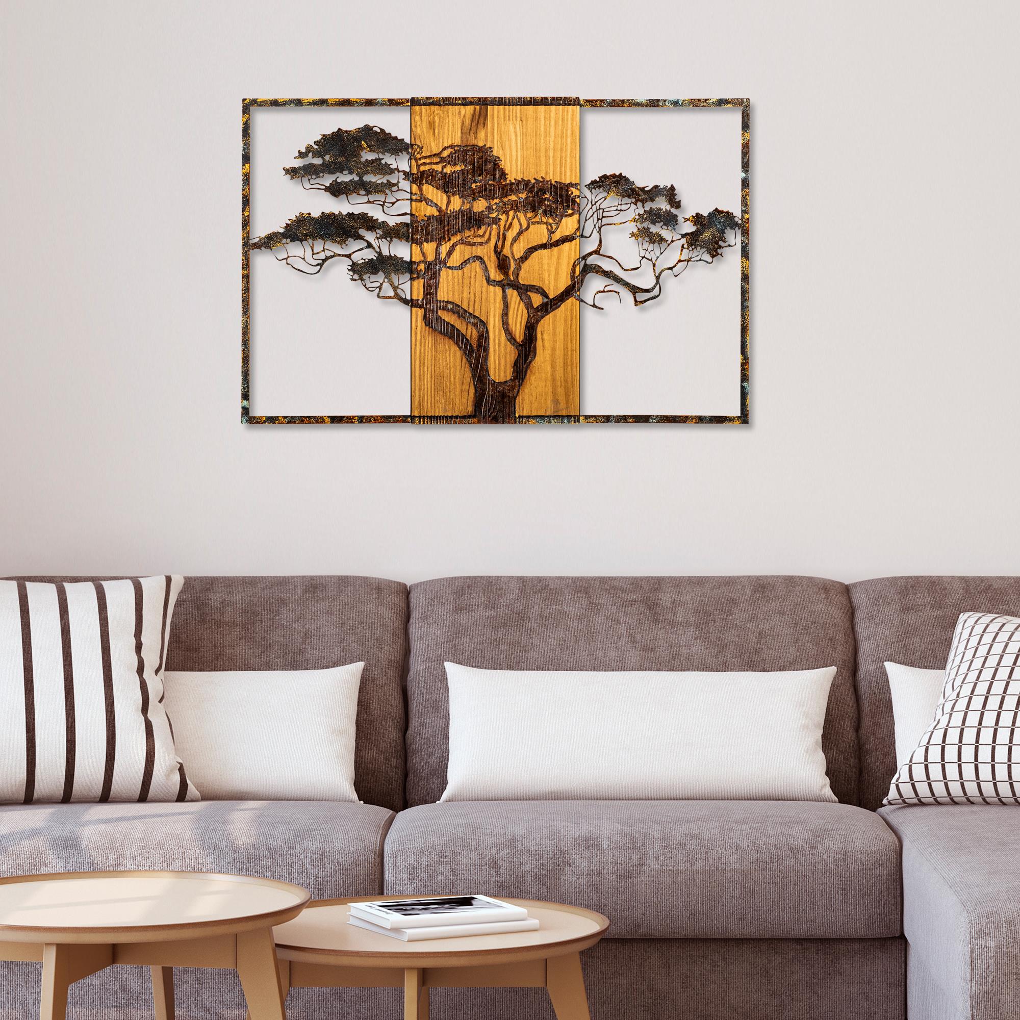 MA-388-A Ahşap Metal Duvar Tablosu | ByLamp