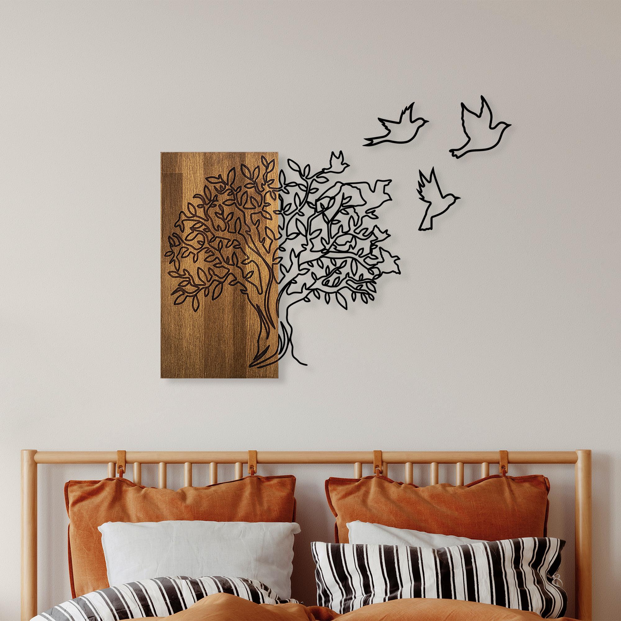 MA-391 Ahşap Metal Duvar Tablosu | ByLamp