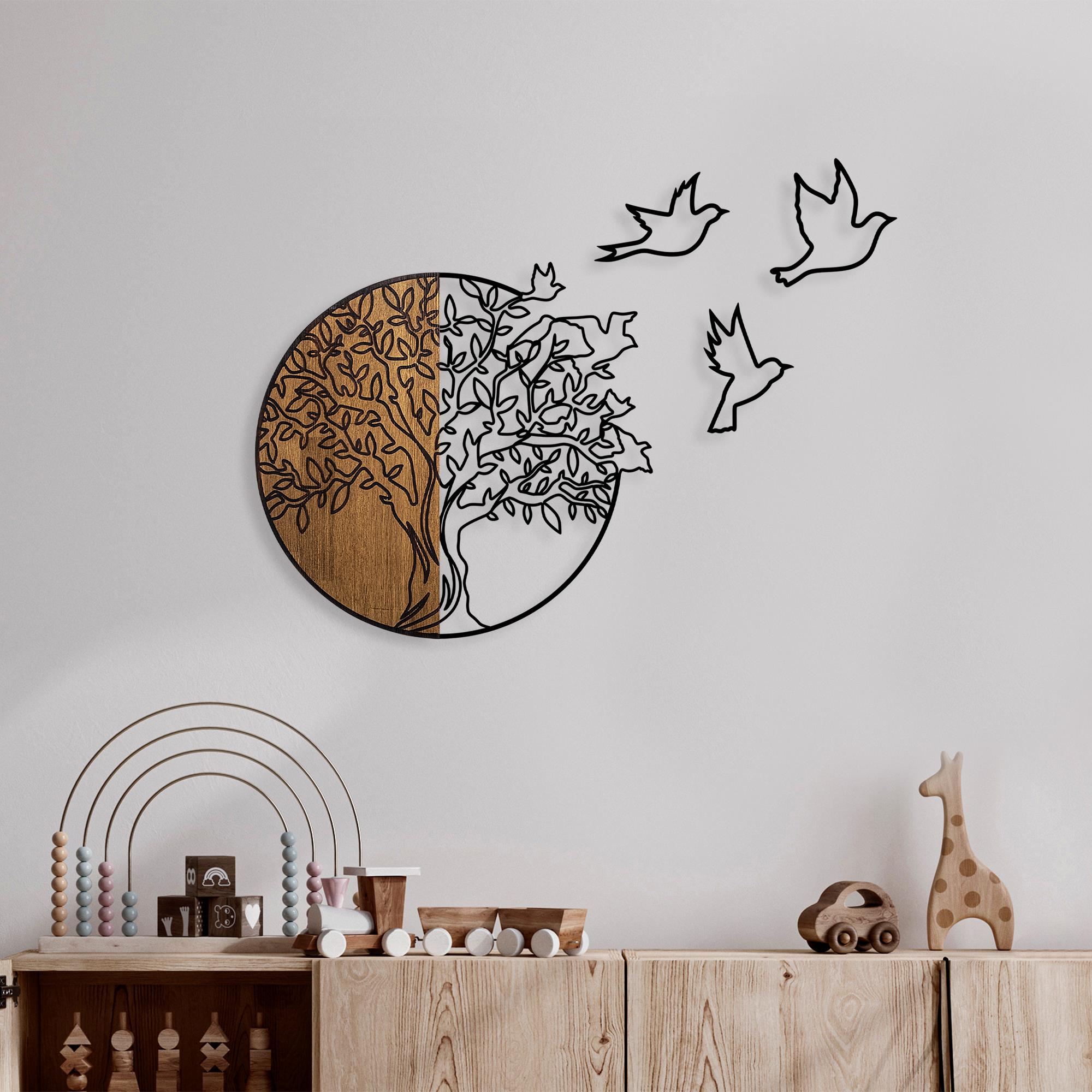 MA-392 Ahşap Metal Duvar Tablosu | ByLamp