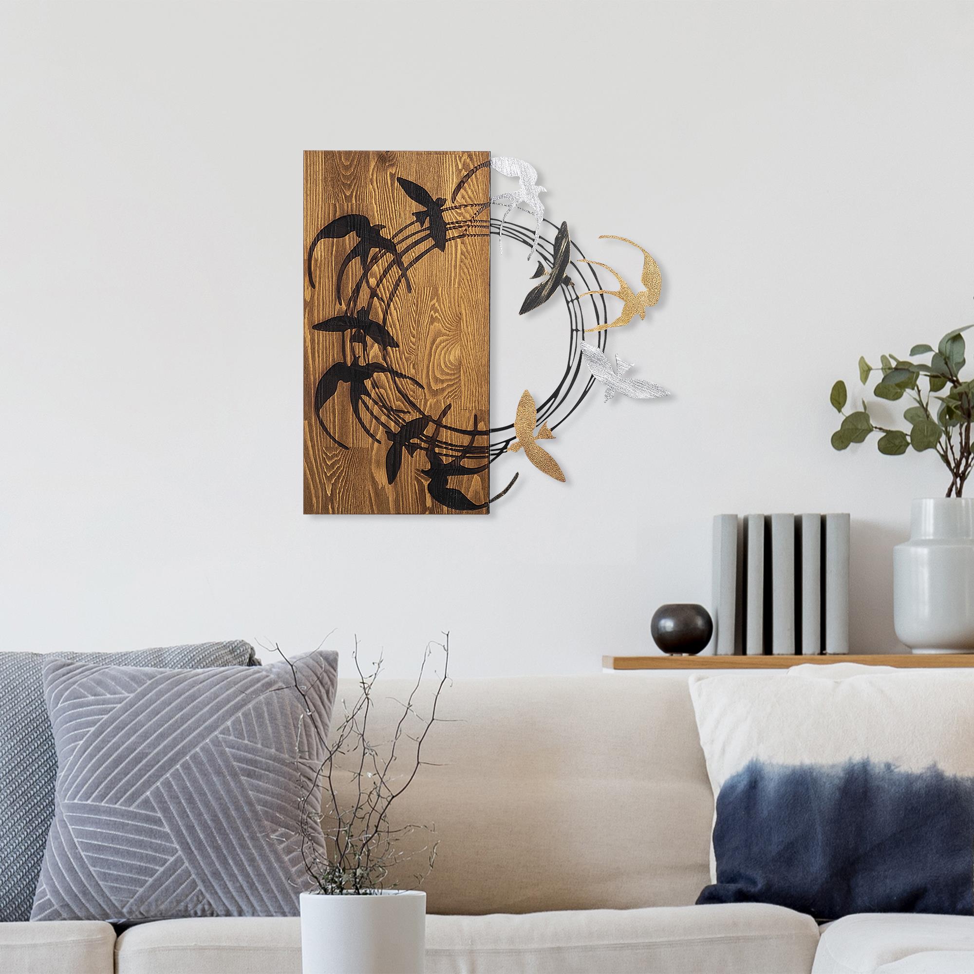 MA-395 Ahşap Metal Duvar Tablosu | ByLamp