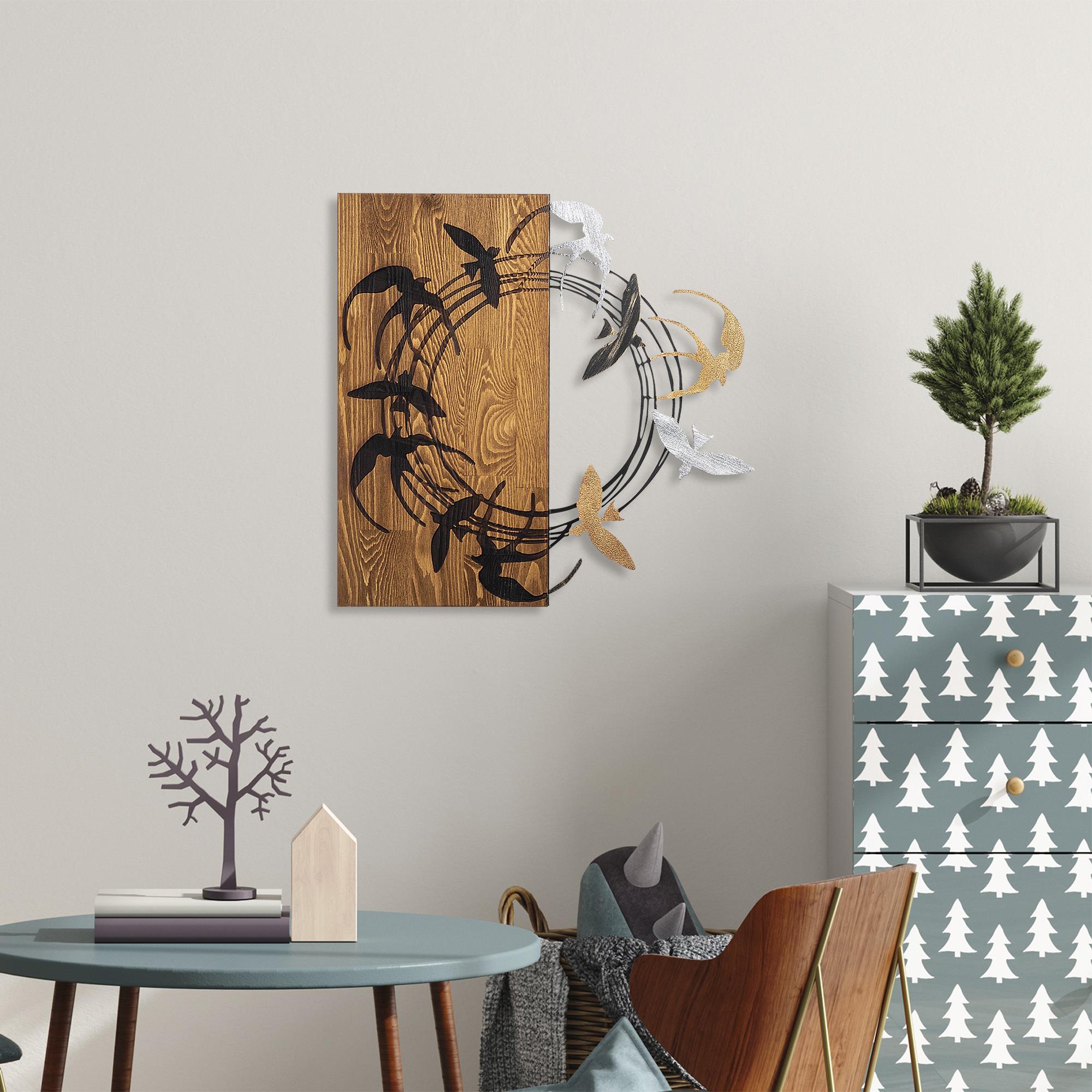 MA-395 Ahşap Metal Duvar Tablosu | ByLamp