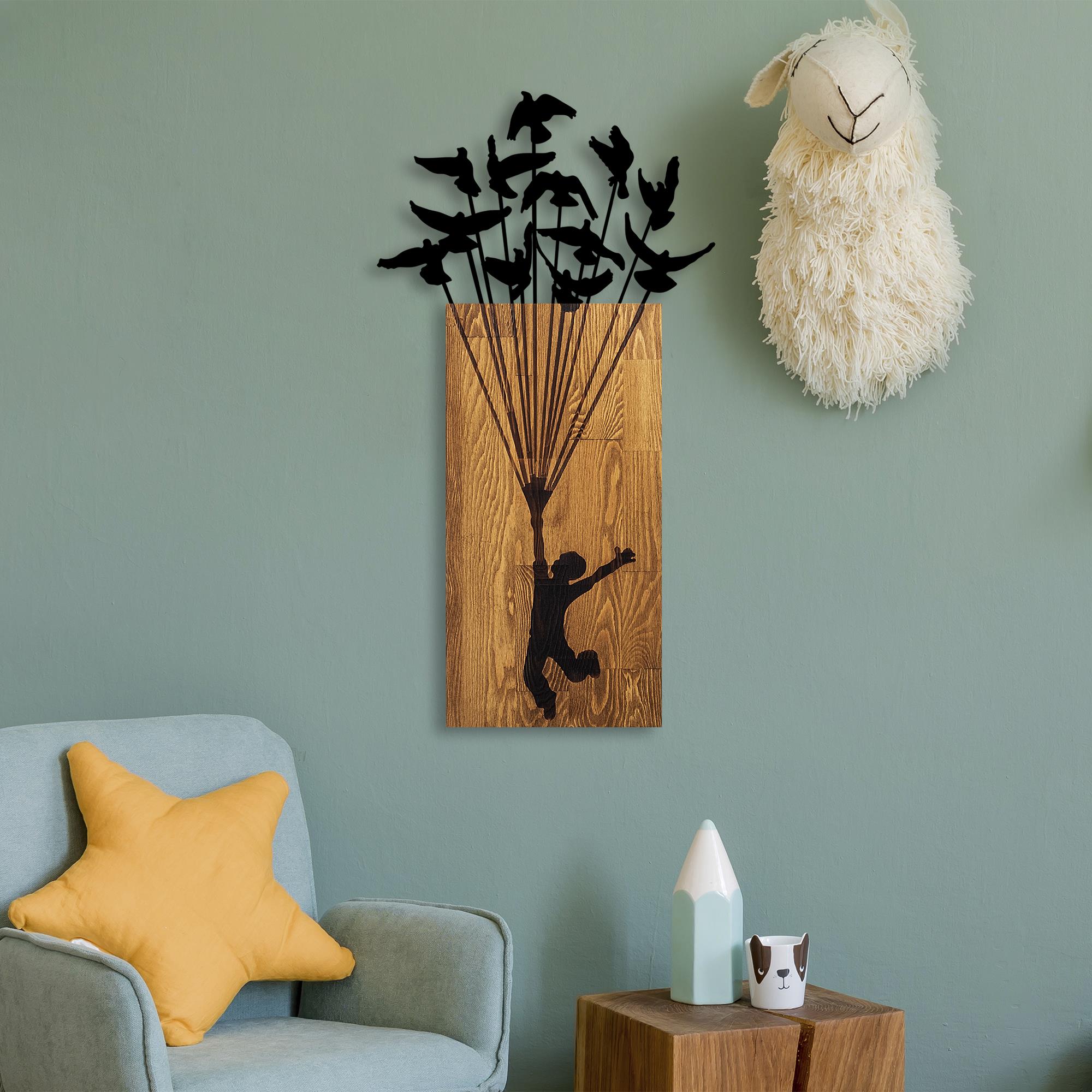 MA-396 Ahşap Metal Duvar Tablosu | ByLamp