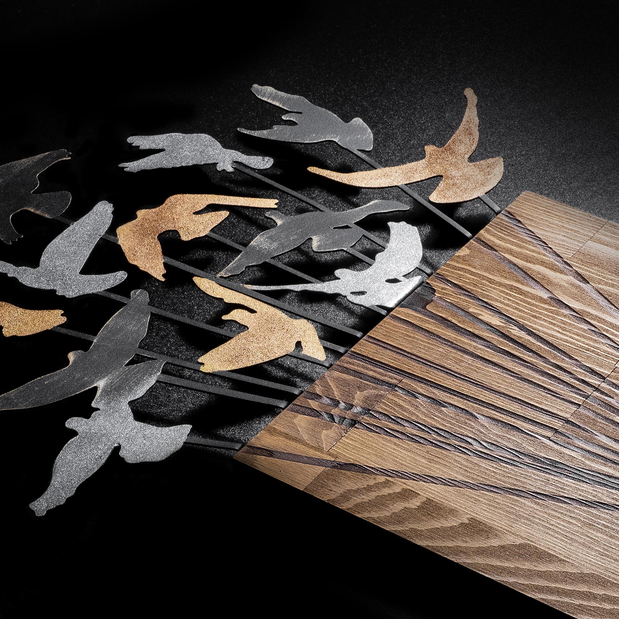 MA-397 Ahşap Metal Duvar Tablosu | ByLamp