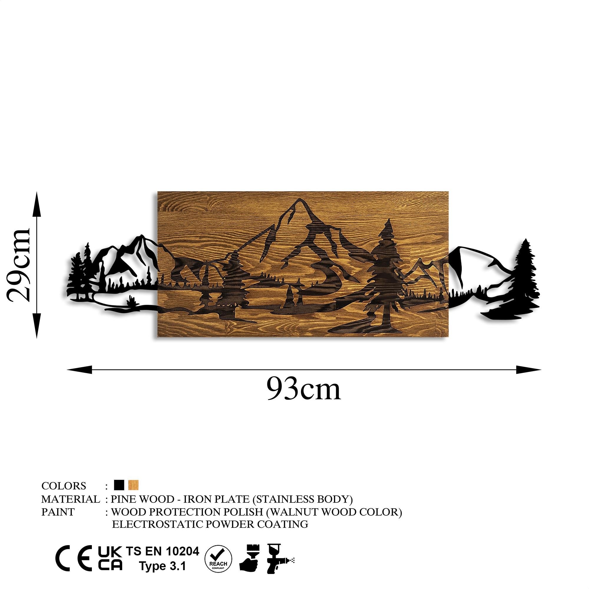 MA-403 Ahşap Metal Duvar Tablosu | ByLamp