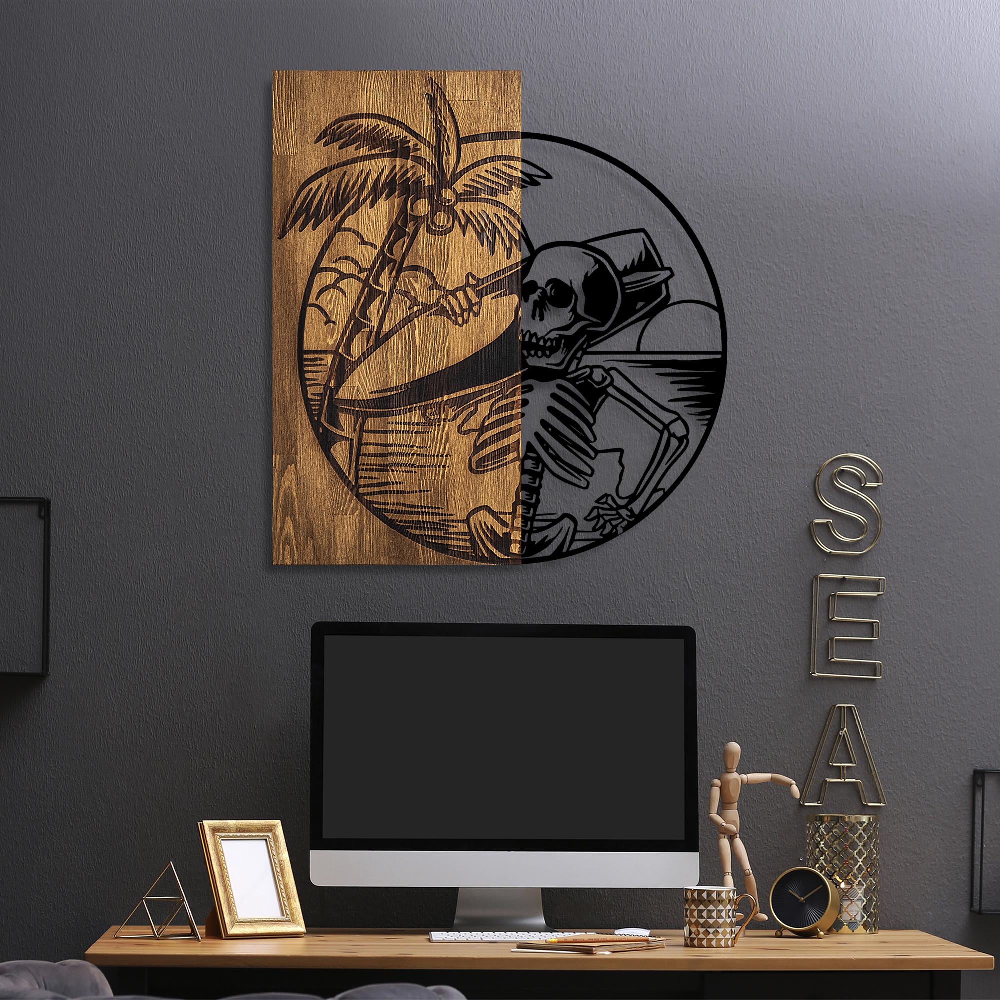 MA-404 Ahşap Metal Duvar Tablosu | ByLamp