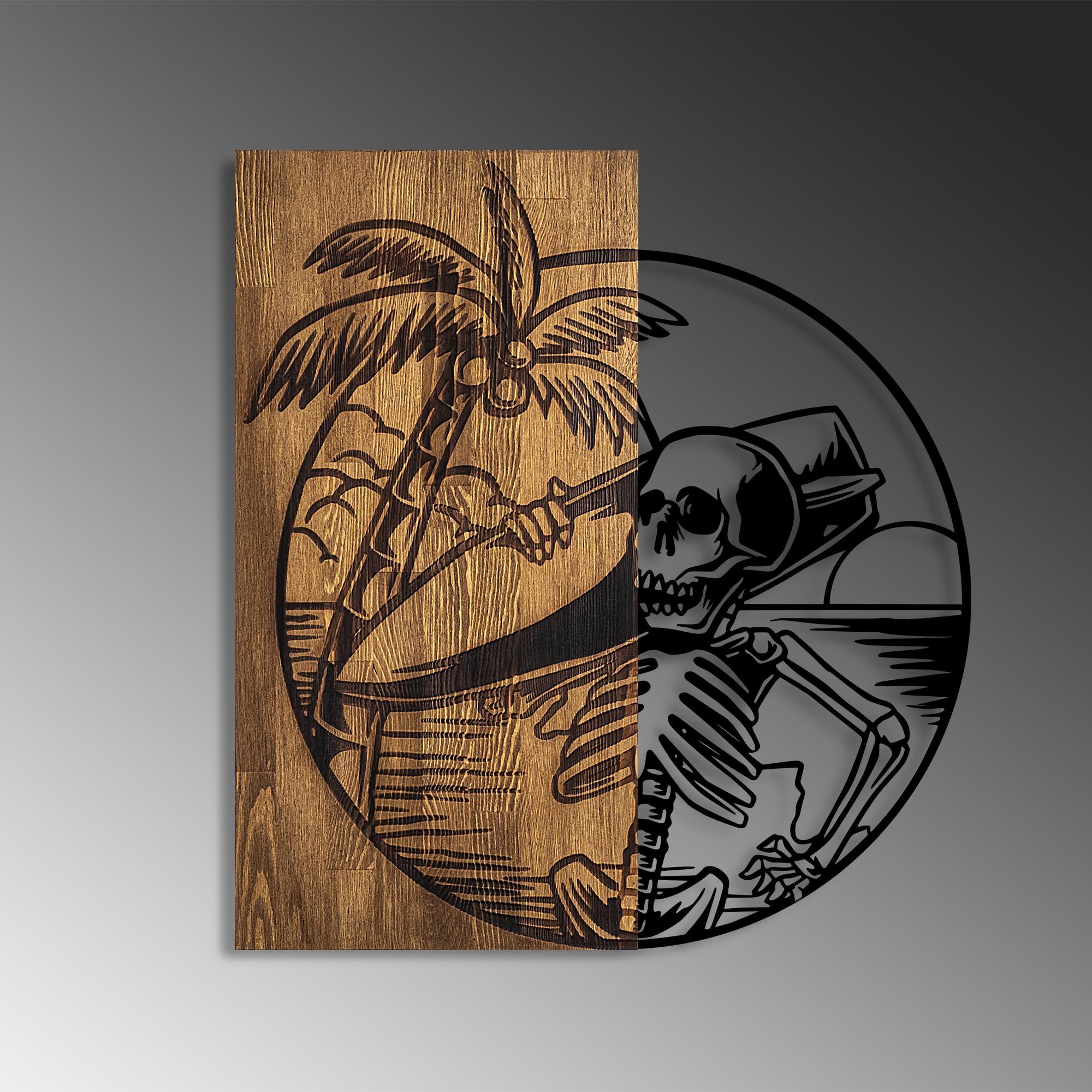 MA-404 Ahşap Metal Duvar Tablosu | ByLamp