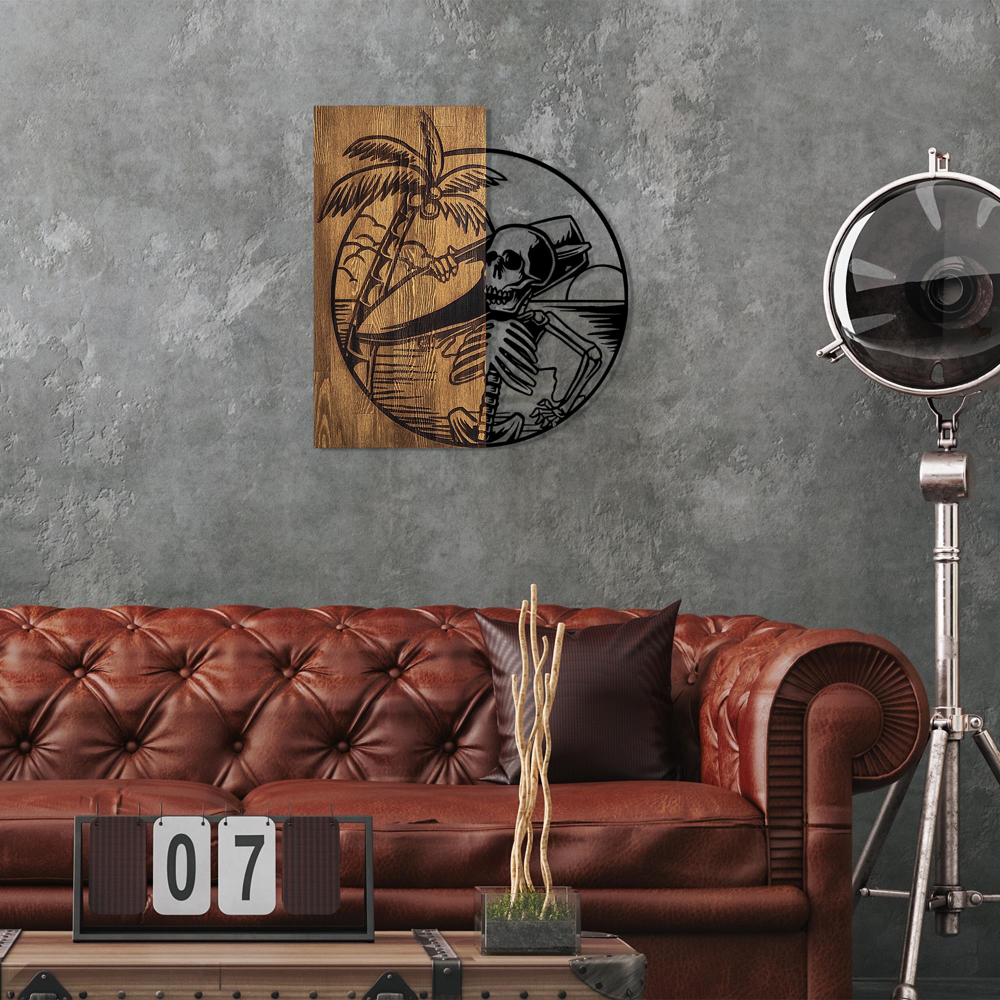 MA-404 Ahşap Metal Duvar Tablosu | ByLamp