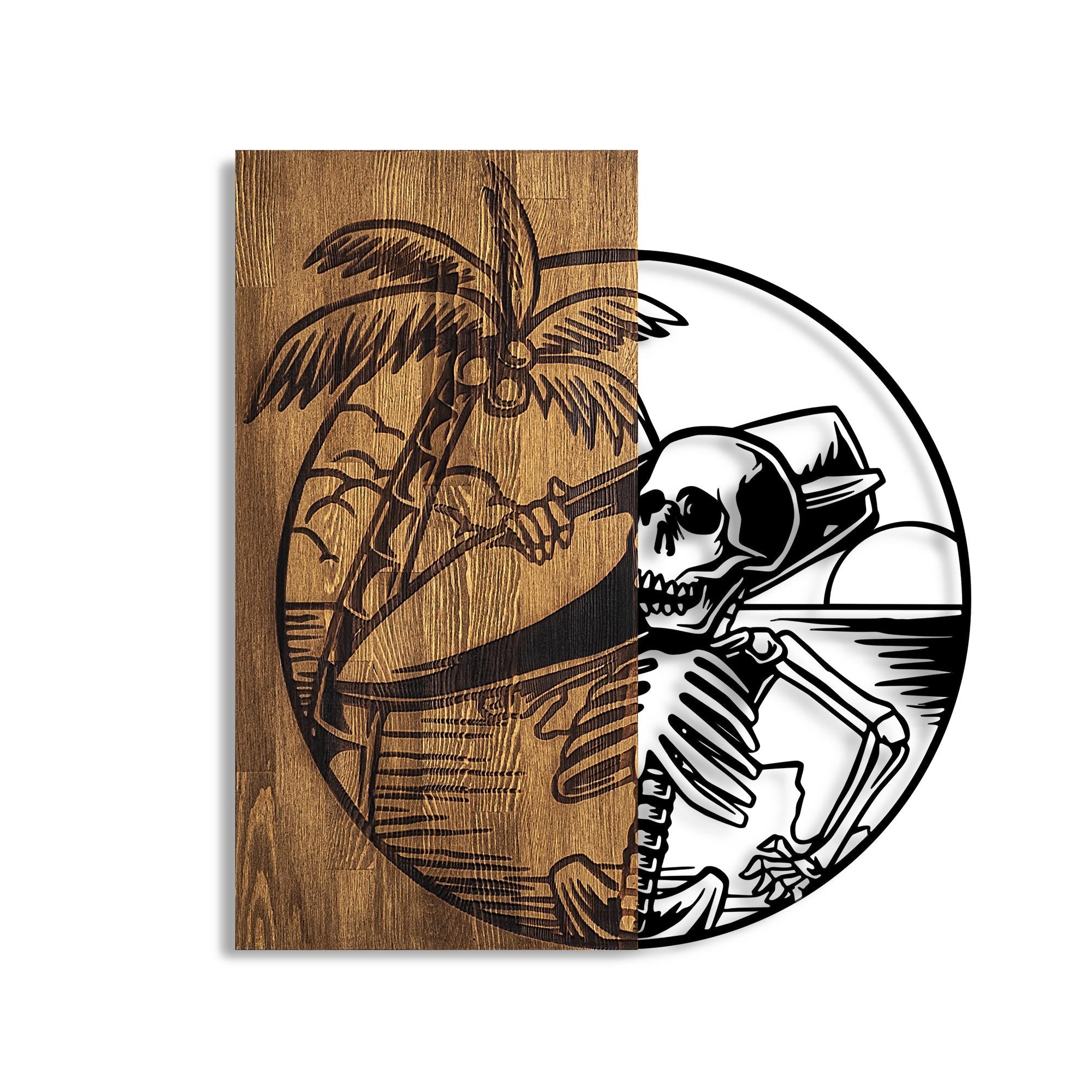 MA-404 Ahşap Metal Duvar Tablosu | ByLamp